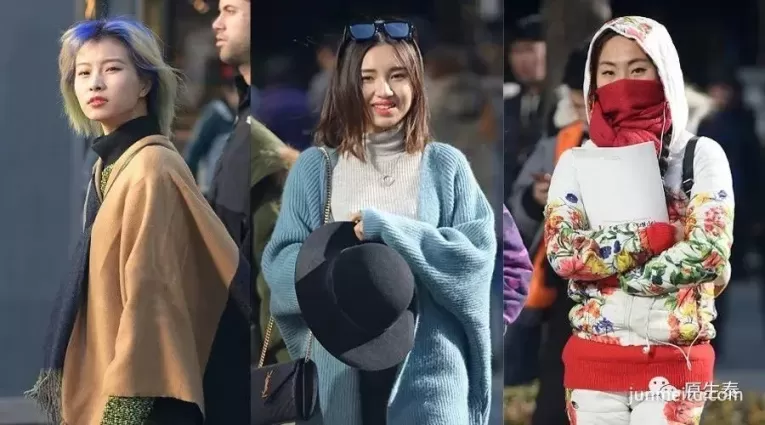 街拍隆冬北京美女，可以闻见的时尚味道！