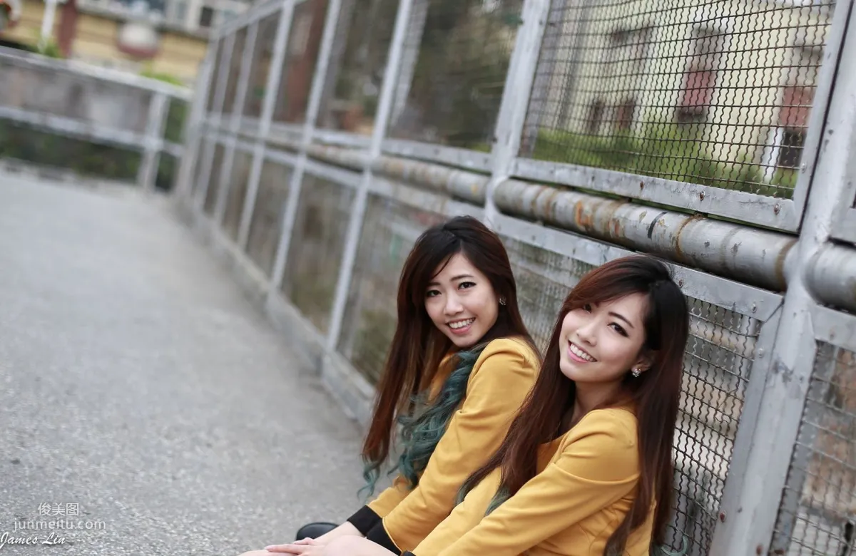 极品清纯甜美台湾双胞胎姐妹花清新外拍写真集12