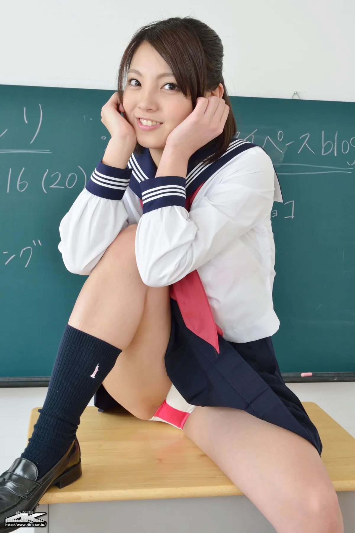 [4K-STAR] NO.00153 樱安里/桜あんり School Girl 教室校服诱惑 写真集26