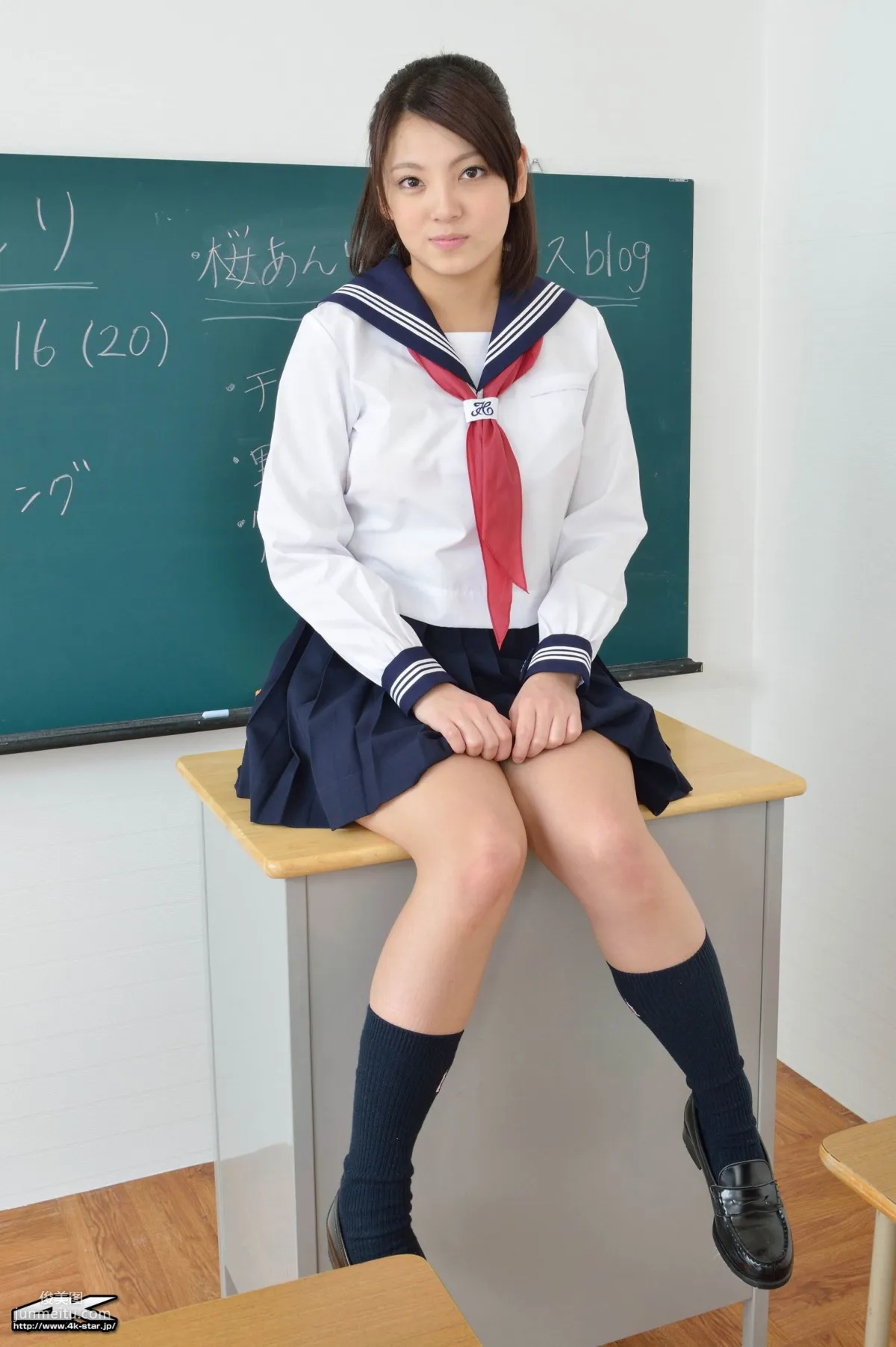 [4K-STAR] NO.00153 樱安里/桜あんり School Girl 教室校服诱惑 写真集22