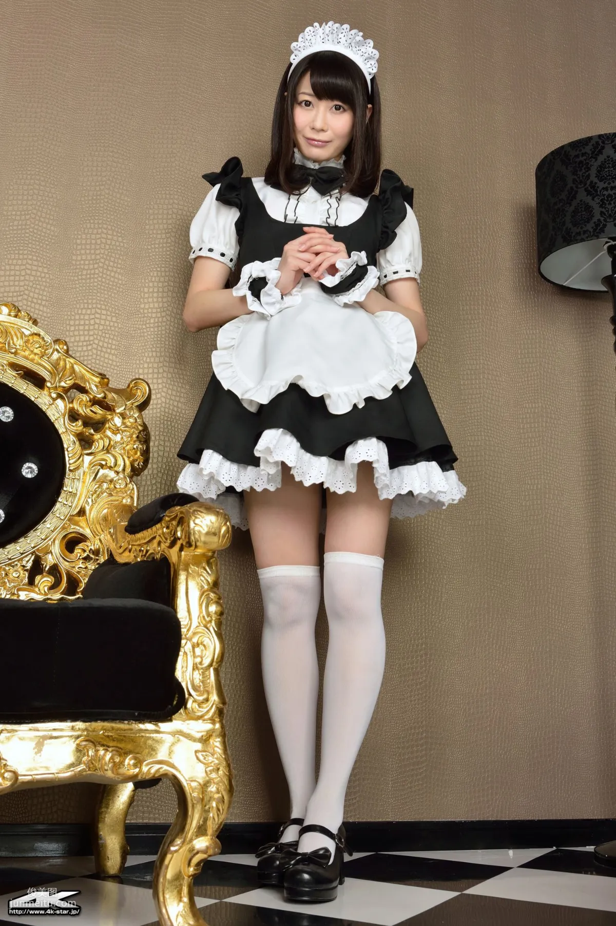 [4K-STAR] NO.00184 桜のどか Maid Costume 白丝女仆 写真集1