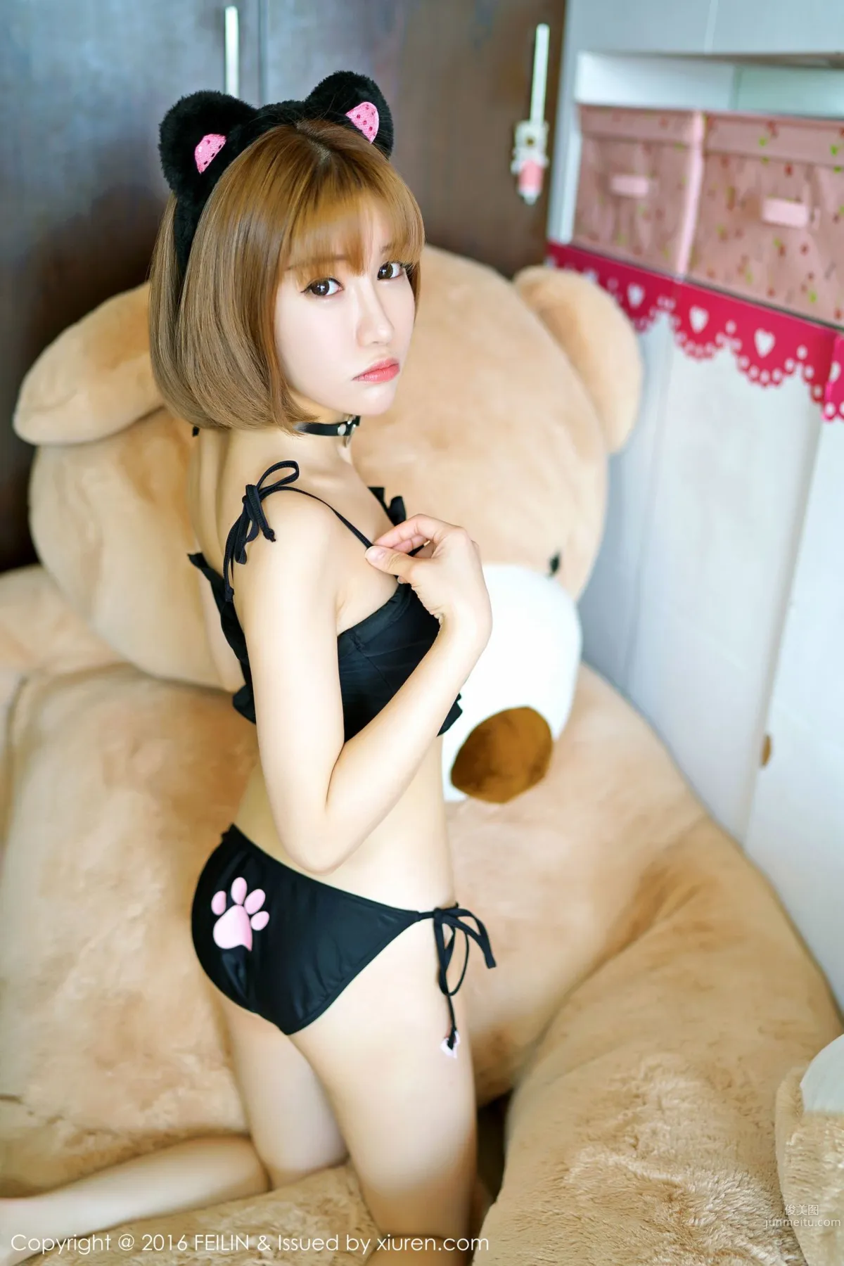 K8傲娇萌萌《猫女COS+比基尼》 [嗲囡囡FEILIN] Vol.034 写真集15