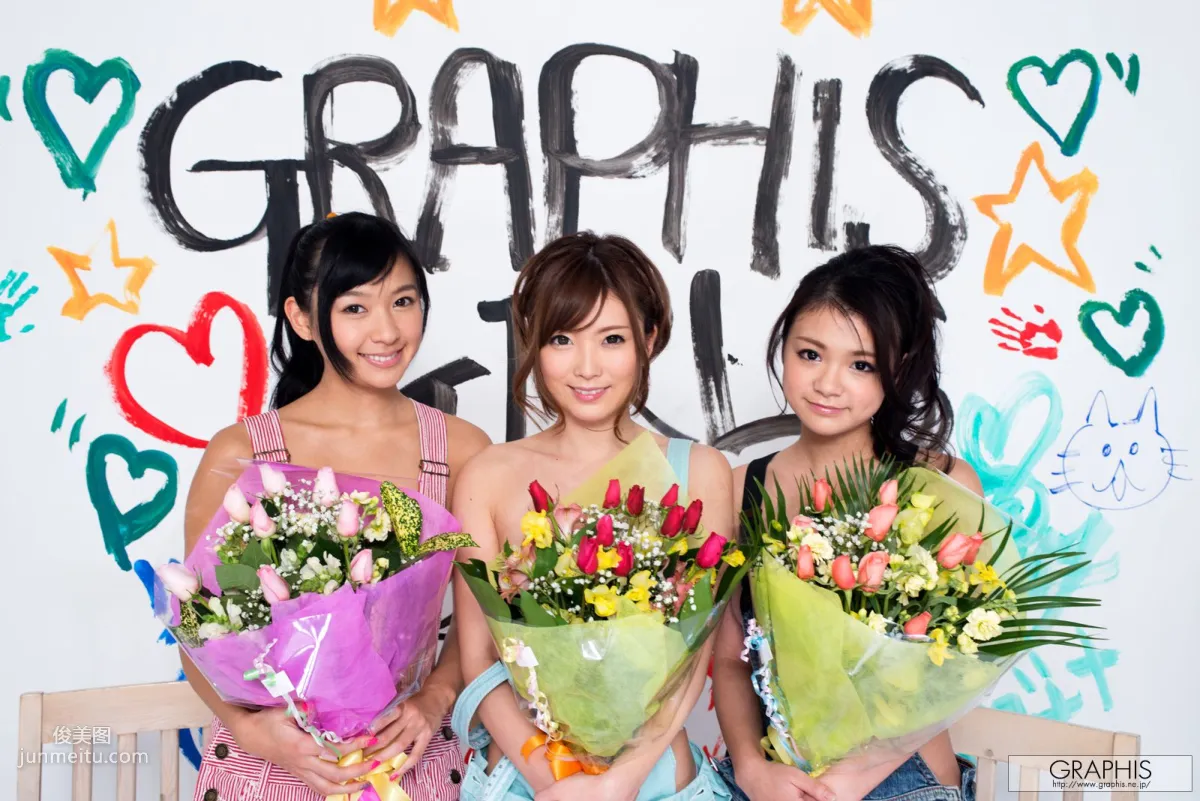 鹤田かな、加藤リナ、小仓奈々 [Graphis] Special Girls Gravure 写真集42