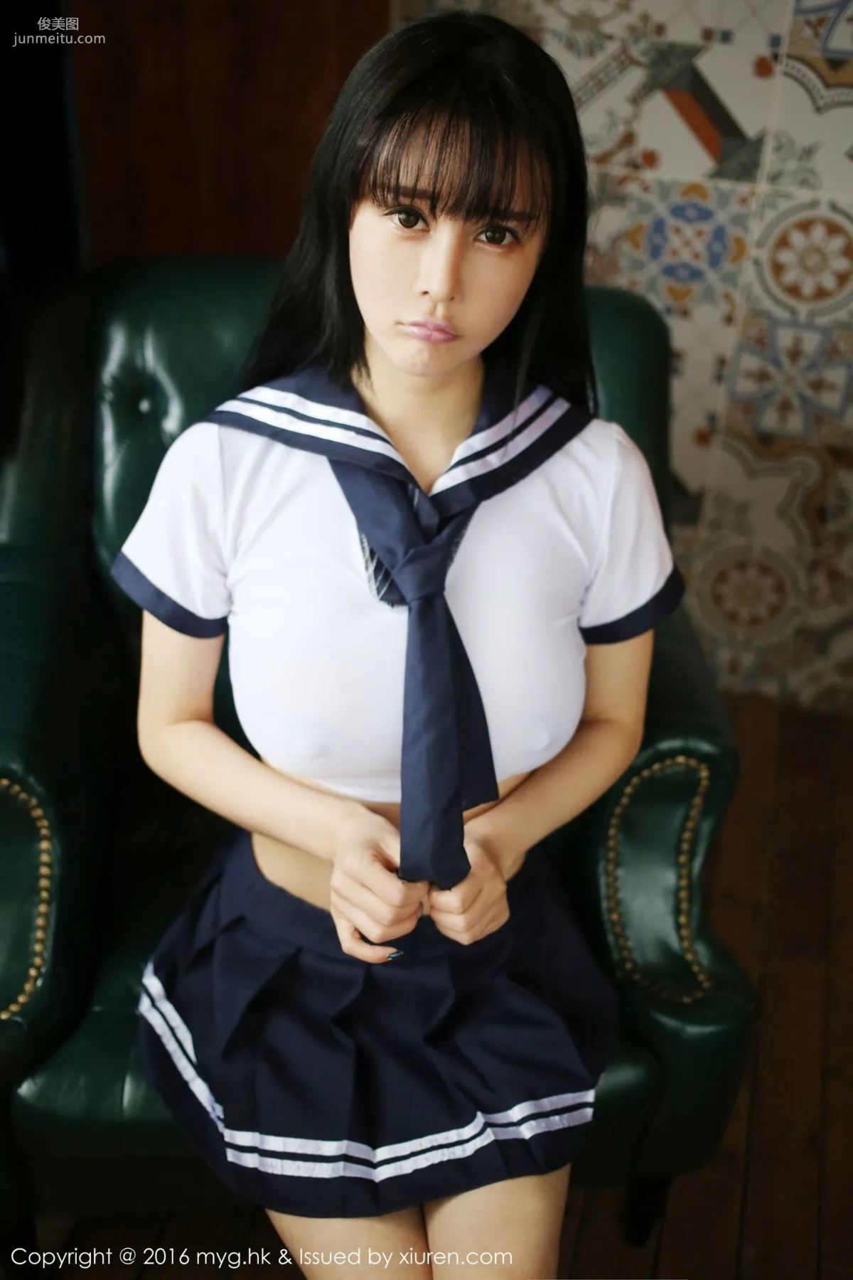 蔡文钰Angle《水手服学生制服》 [美媛馆MyGirl] Vol.212 写真集10