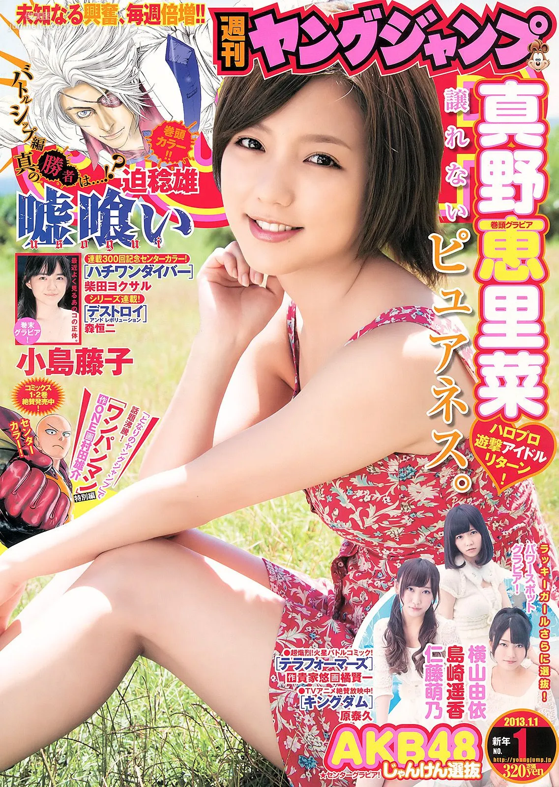 真野恵里菜 AKB48 小島藤子 [Weekly Young Jump] 2013年No.01 写真杂志1