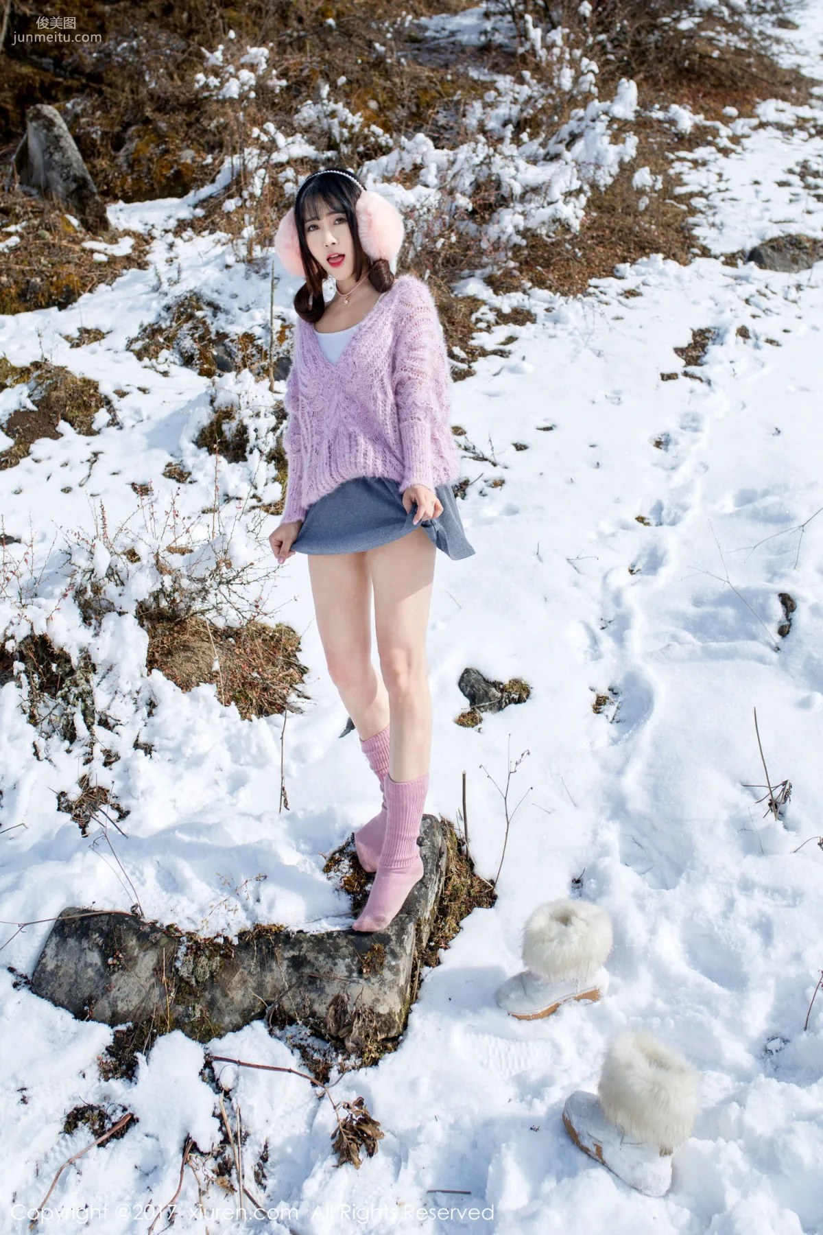 兜豆靓Youlina《冬天雪地人体摄影》 [秀人网XIUREN] No.720 写真集10