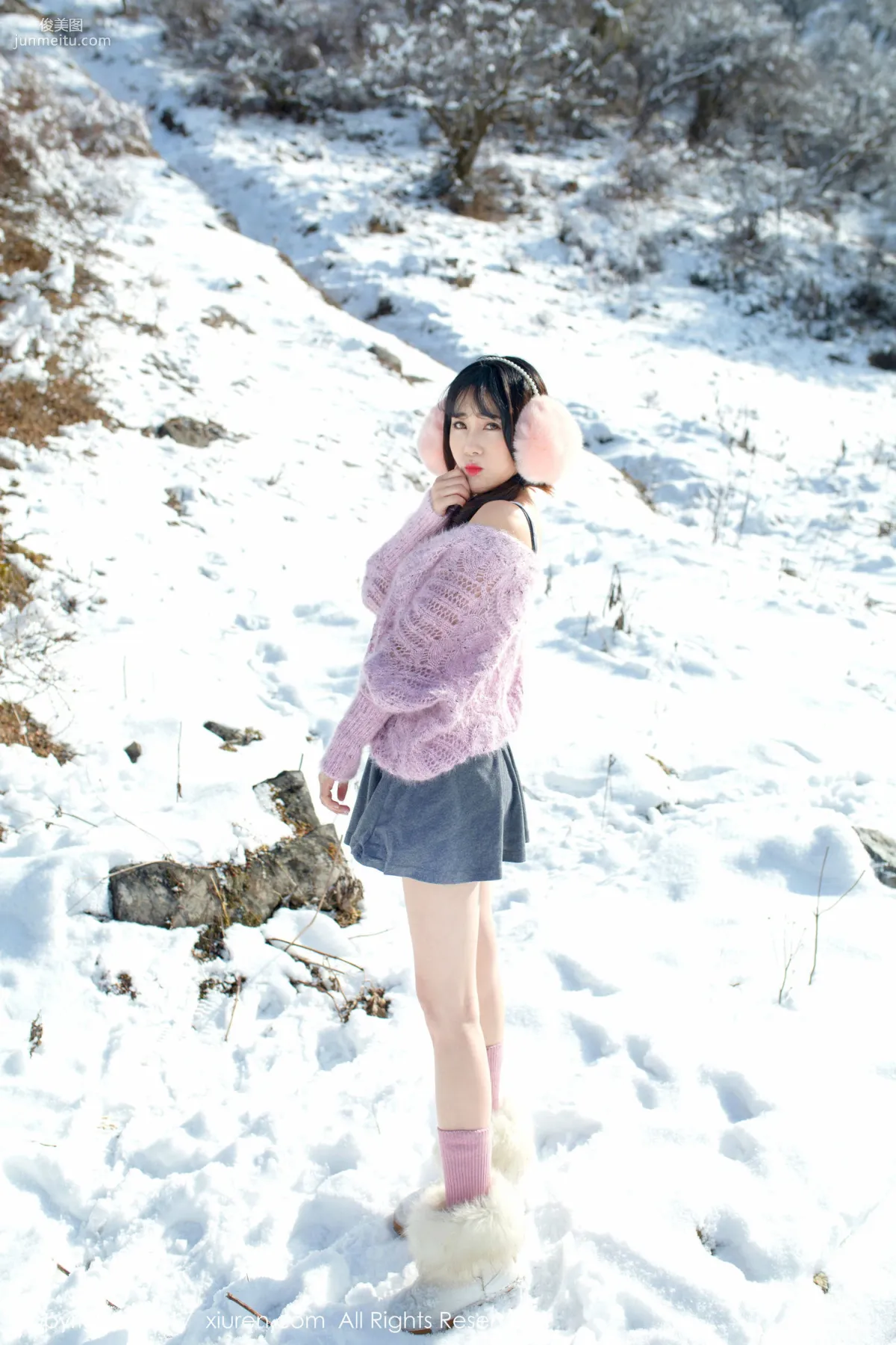 兜豆靓Youlina《冬天雪地人体摄影》 [秀人网XIUREN] No.720 写真集7