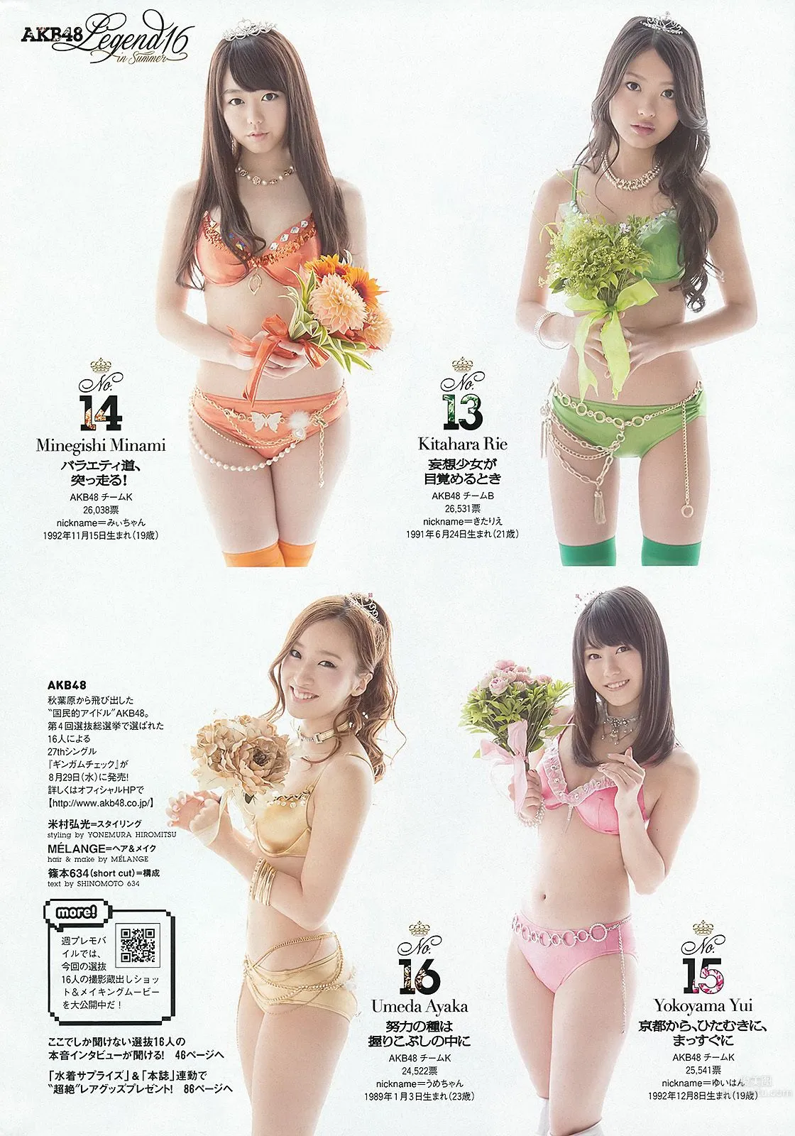 AKB48 篠崎愛 田代さやか 宫﨑宣子 [Weekly Playboy] 2012年No.34-35 写真杂志7