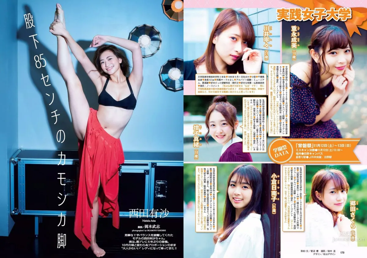 深田恭子 朝比奈彩 大川藍 伊東紗冶子 西田有沙 新井愛瞳 [Weekly Playboy] 2016年No.47 写真杂志18