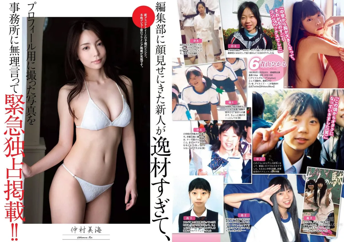 小嶋陽菜 杉原杏璃 紗綾 大伴理奈 藤木由貴 仲村美海 欅坂46 [Weekly Playboy] 2017年No.16 写真杂志22