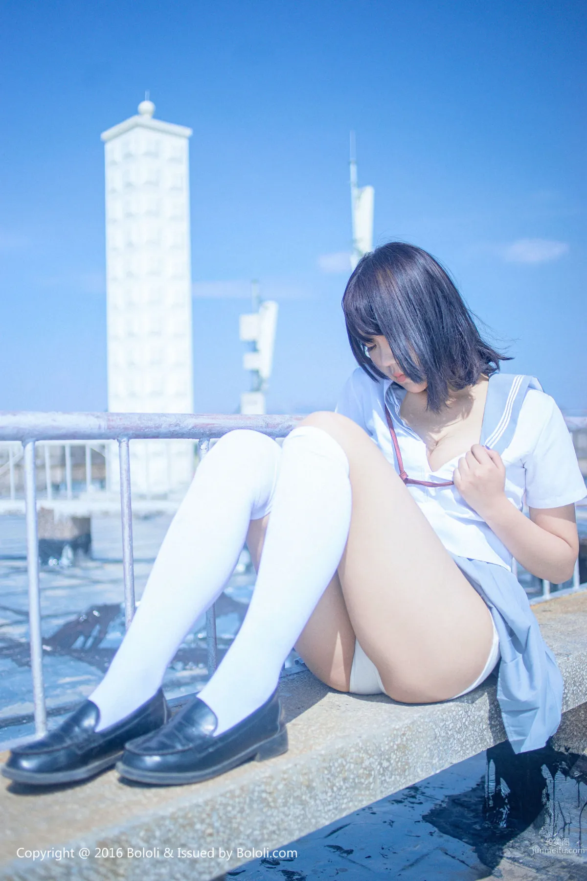 汐姐《天台JK制服》 [Bololi波萝社] BOL.096 写真集26