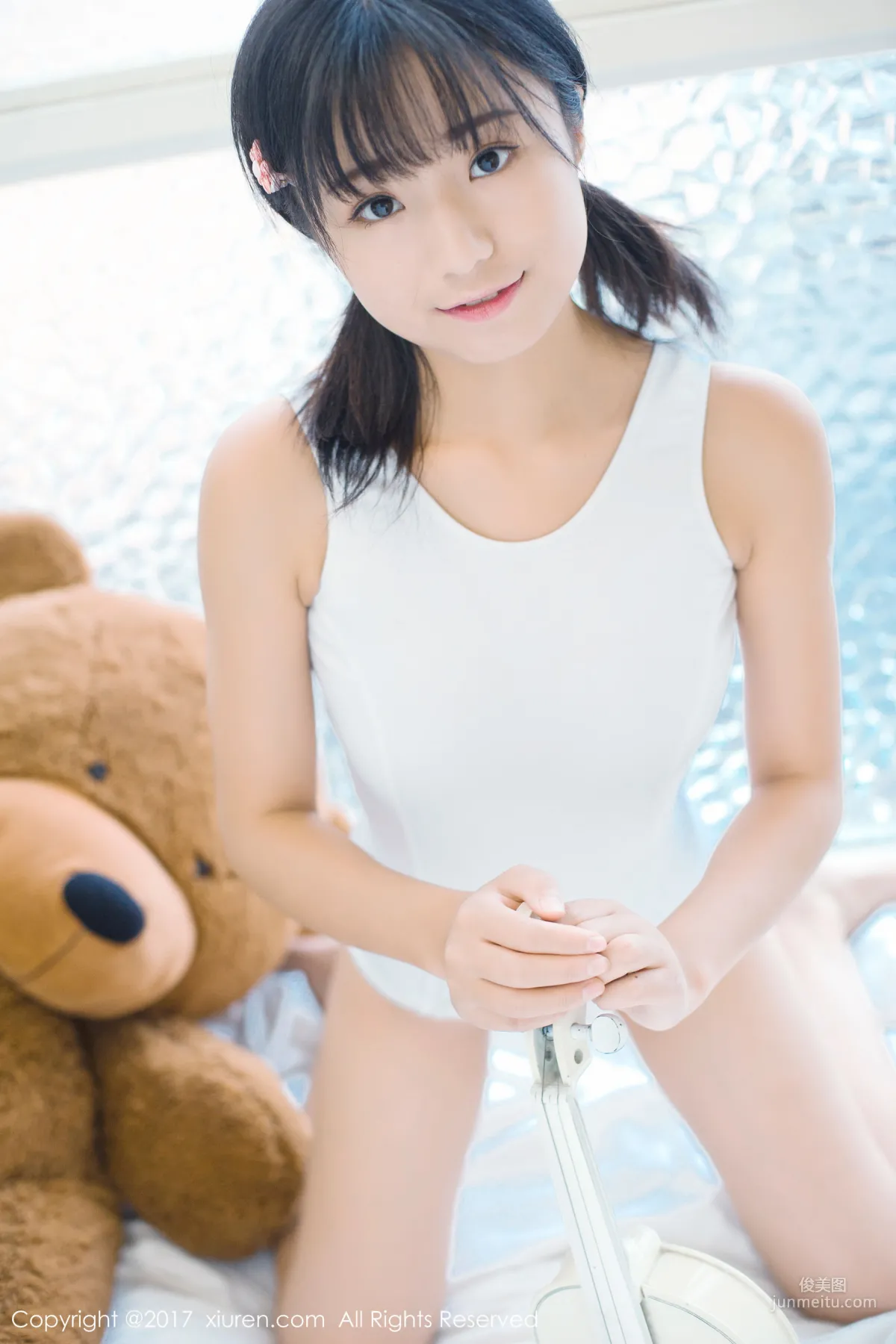 仓井优香《白色蕾丝吊带系列+连体日系高中体操服》 [秀人XIUREN] NO.805 写真集45