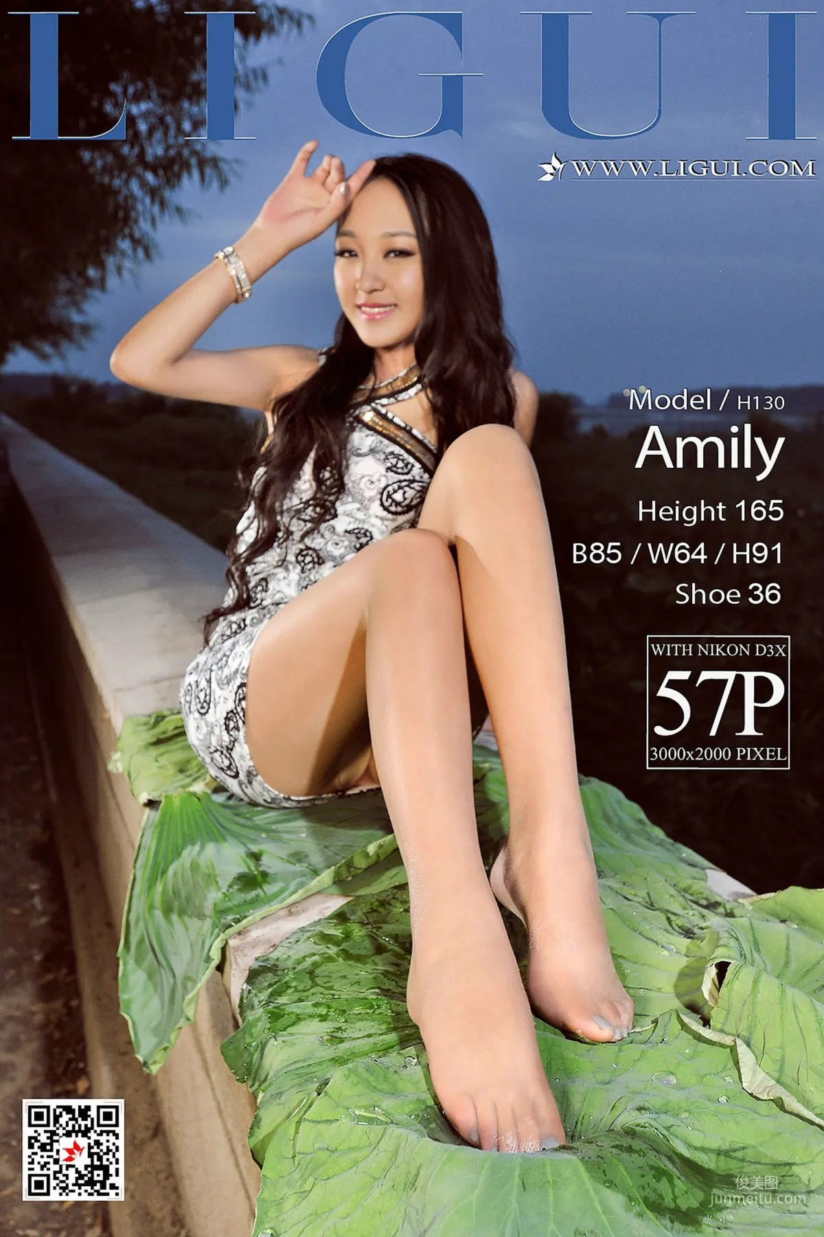 Model 腿模Amily《连衣套裙+肉丝足》 [丽柜Ligui] 写真集1