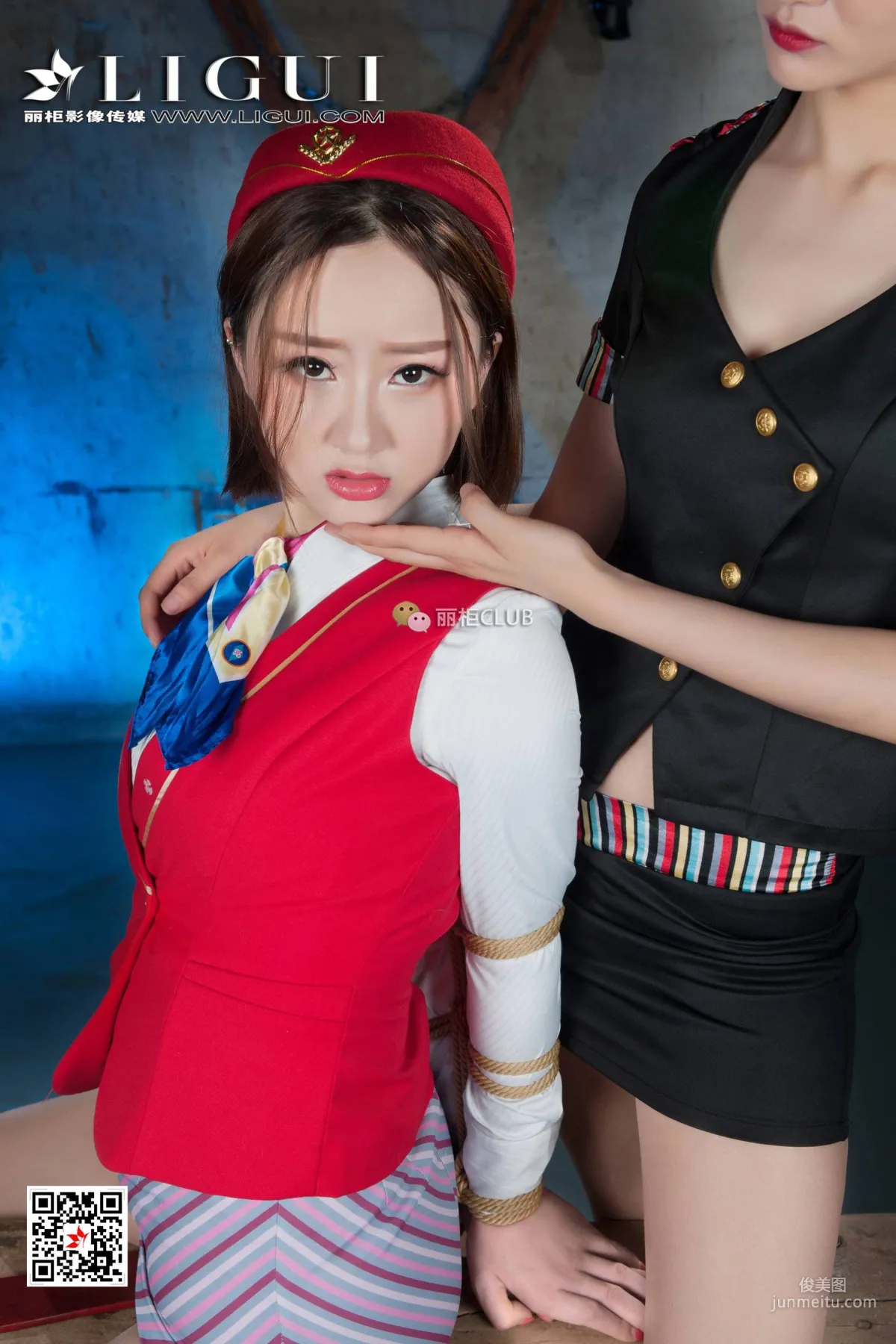 腿模Amy&腿模然然《空姐丝袜美束》 [丽柜LIGUI] 网络丽人 写真集28