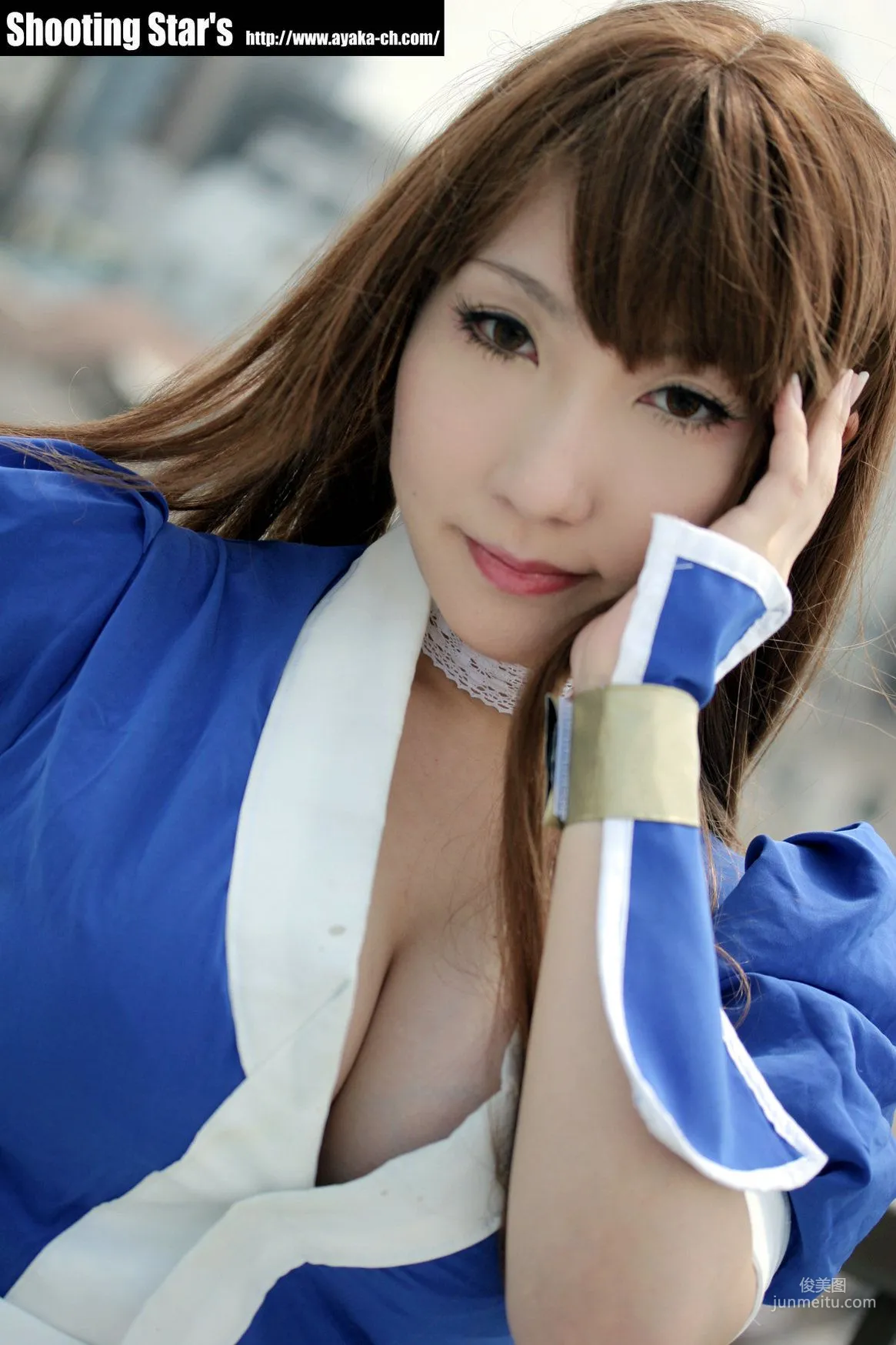 サク (绫香 Saku Ayaka) 《Dead Or Alive》-霞-Kasumi 蓝色 写真集109