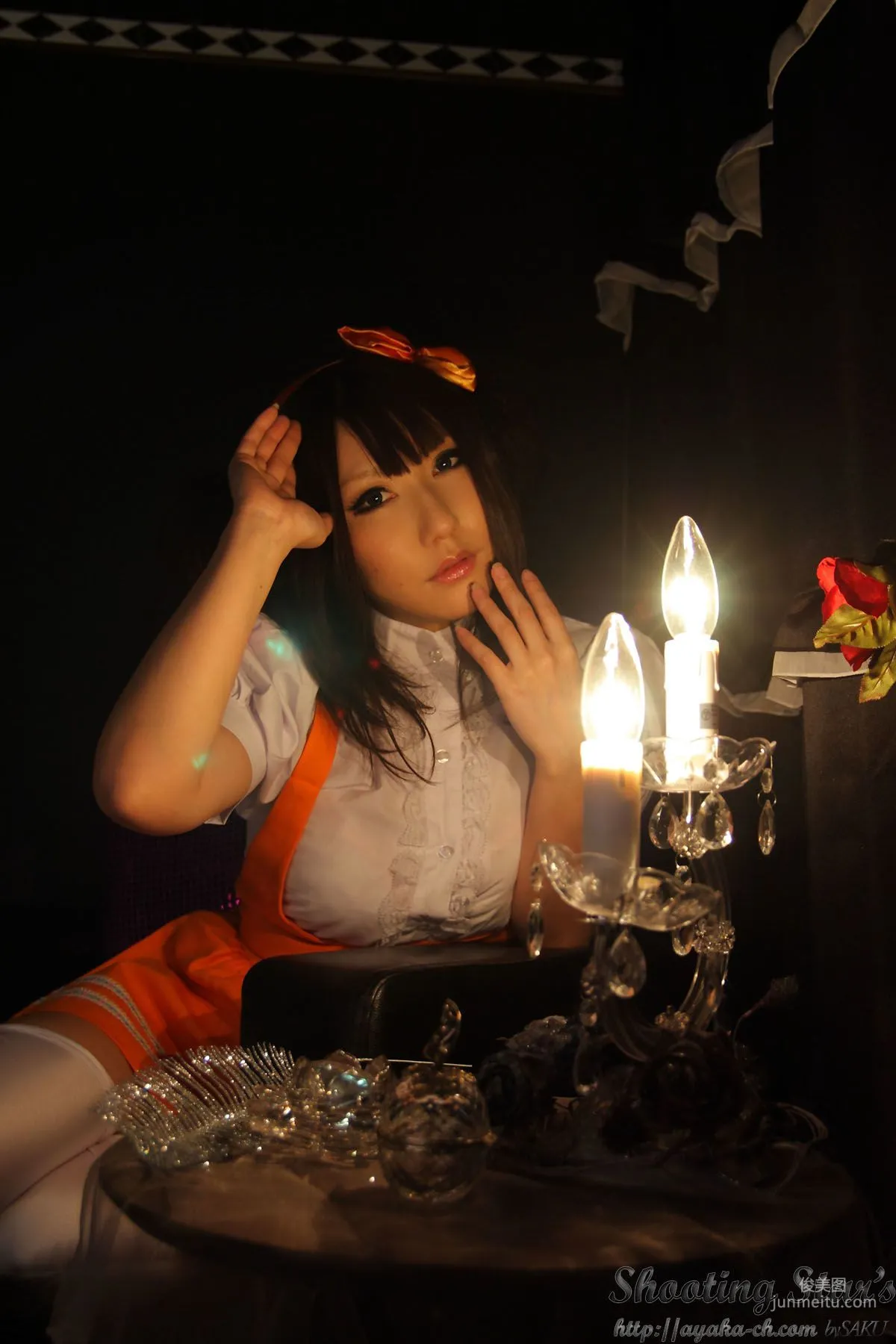 绫香 (サク Saku Ayaka)  [Honoo no Rocket] Waitress+Cheerleader [Sakuyabime] 写真集49