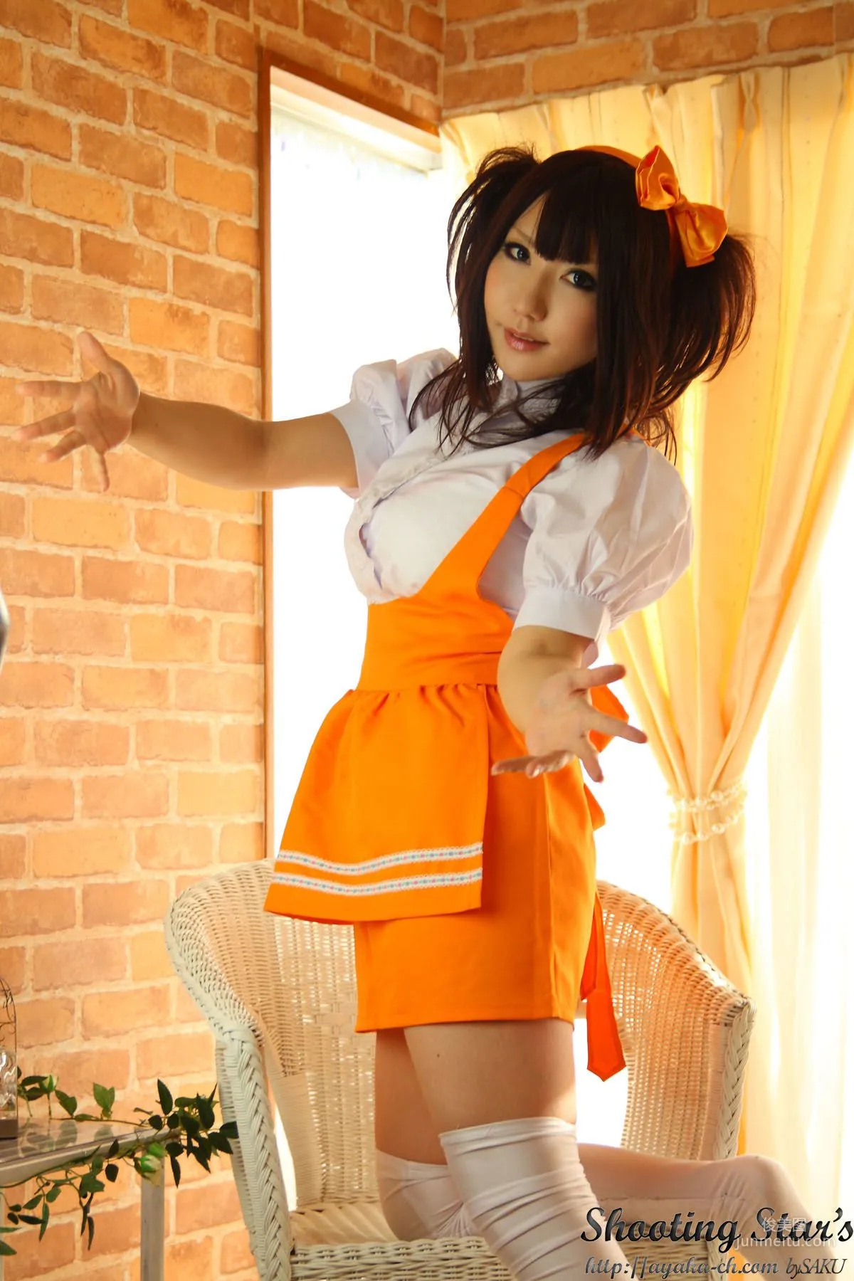 绫香 (サク Saku Ayaka)  [Honoo no Rocket] Waitress+Cheerleader [Sakuyabime] 写真集62