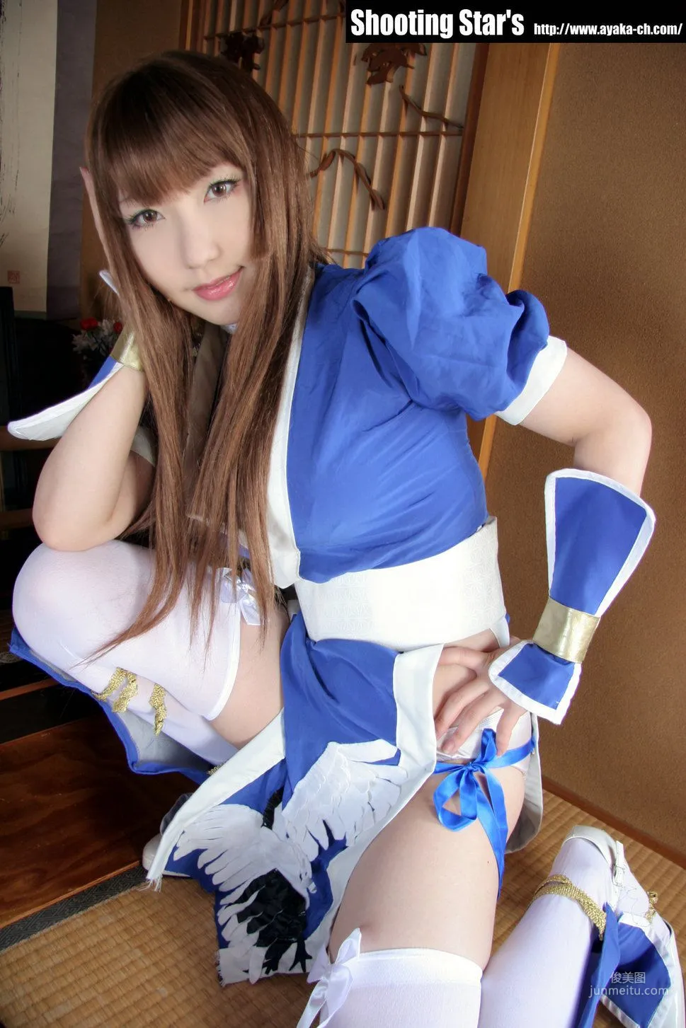 サク (绫香 Saku Ayaka) 《Dead Or Alive》-霞-Kasumi 蓝色 写真集37