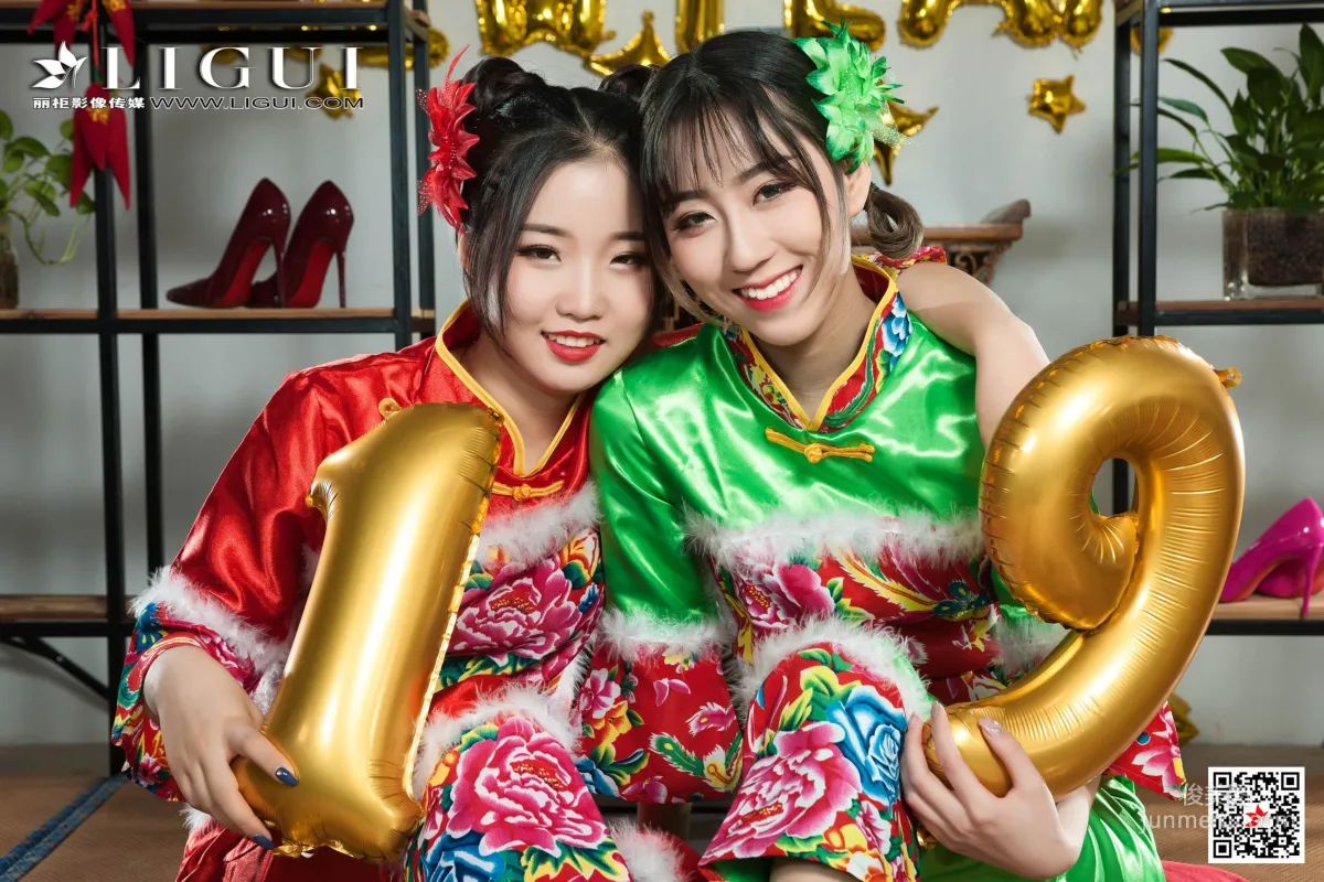 媛媛&鱼妹《新春丝足福利》 [丽柜Ligui] 网络丽人 写真集51