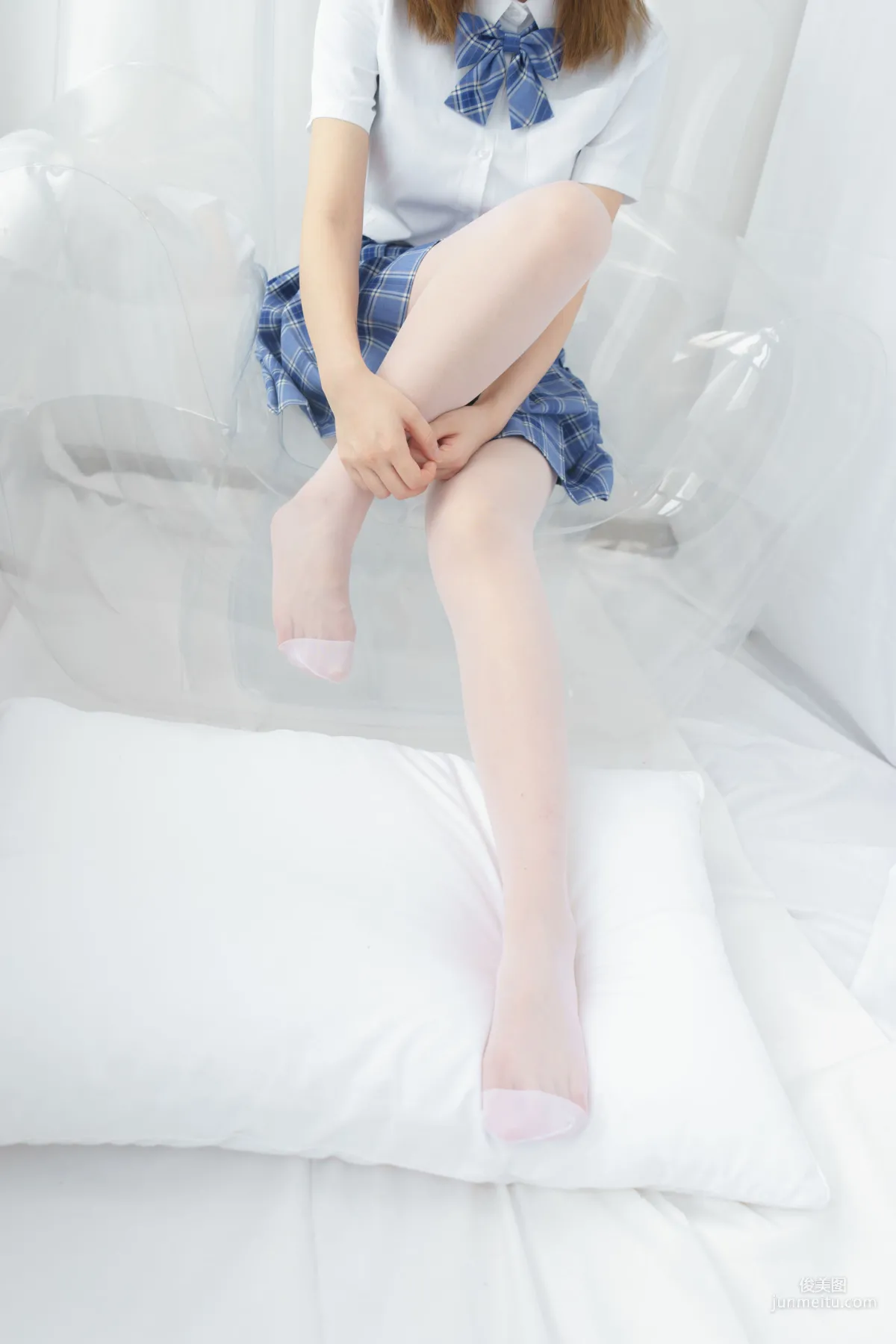 蓝色格子裙萝莉少女 [森萝财团] [BETA-030] 写真集8