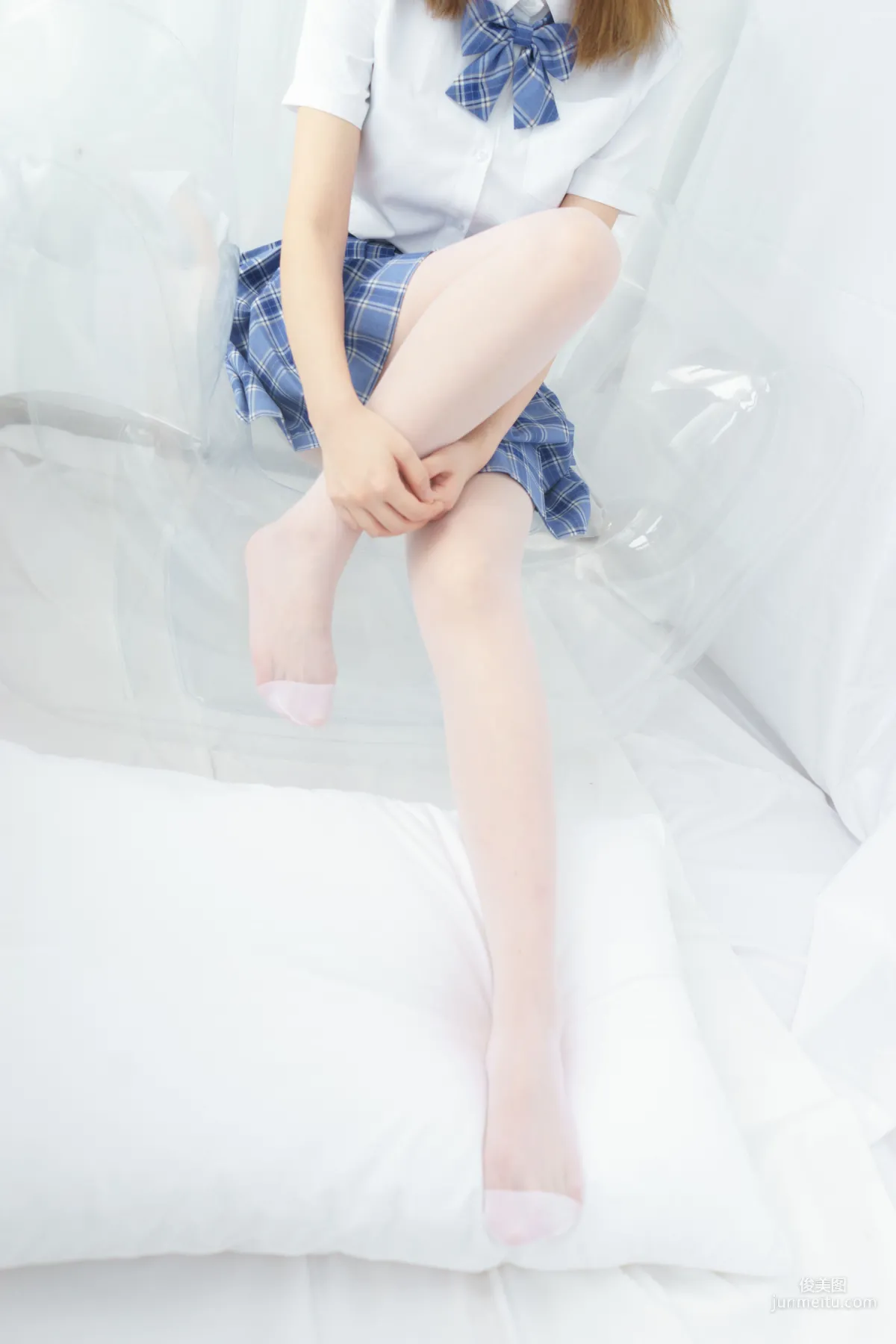 蓝色格子裙萝莉少女 [森萝财团] [BETA-030] 写真集7