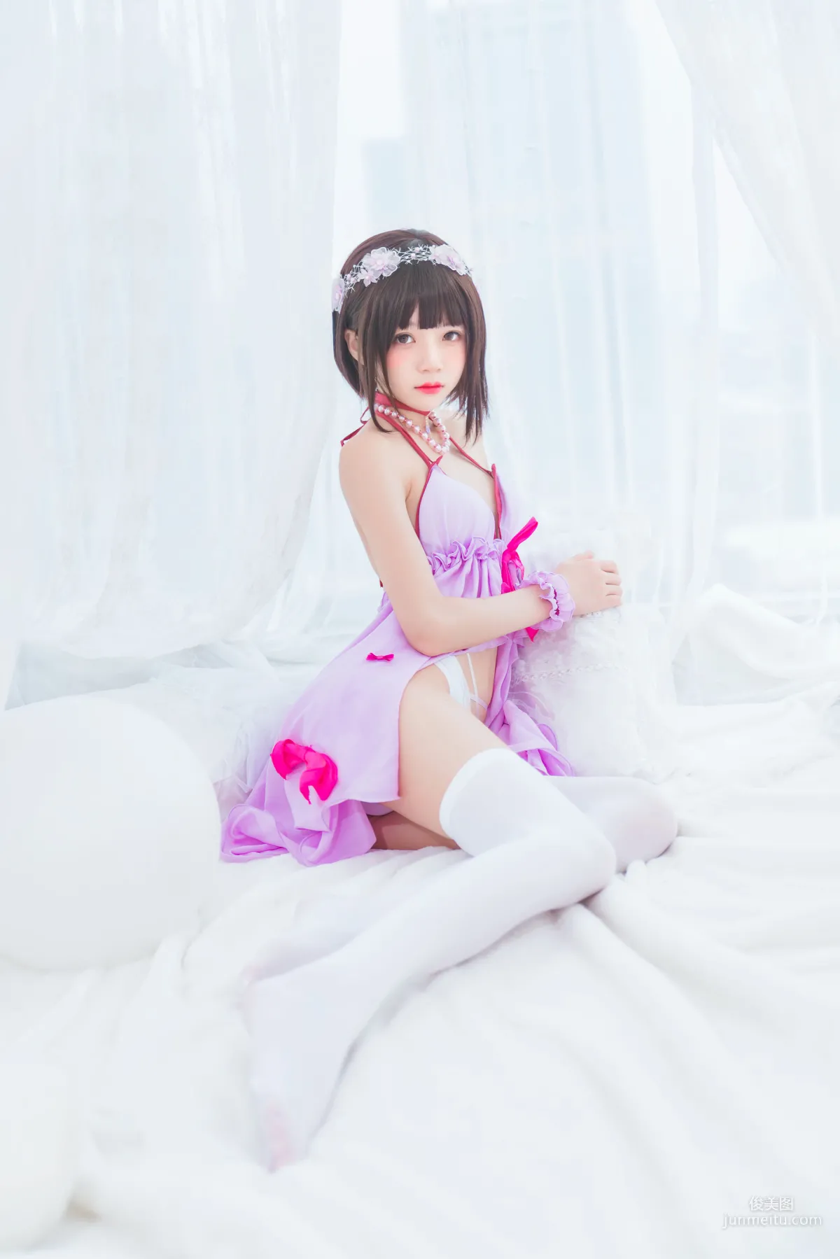 桜桃喵《(加藤惠)小睡裙》 [萝莉COS] 写真集36