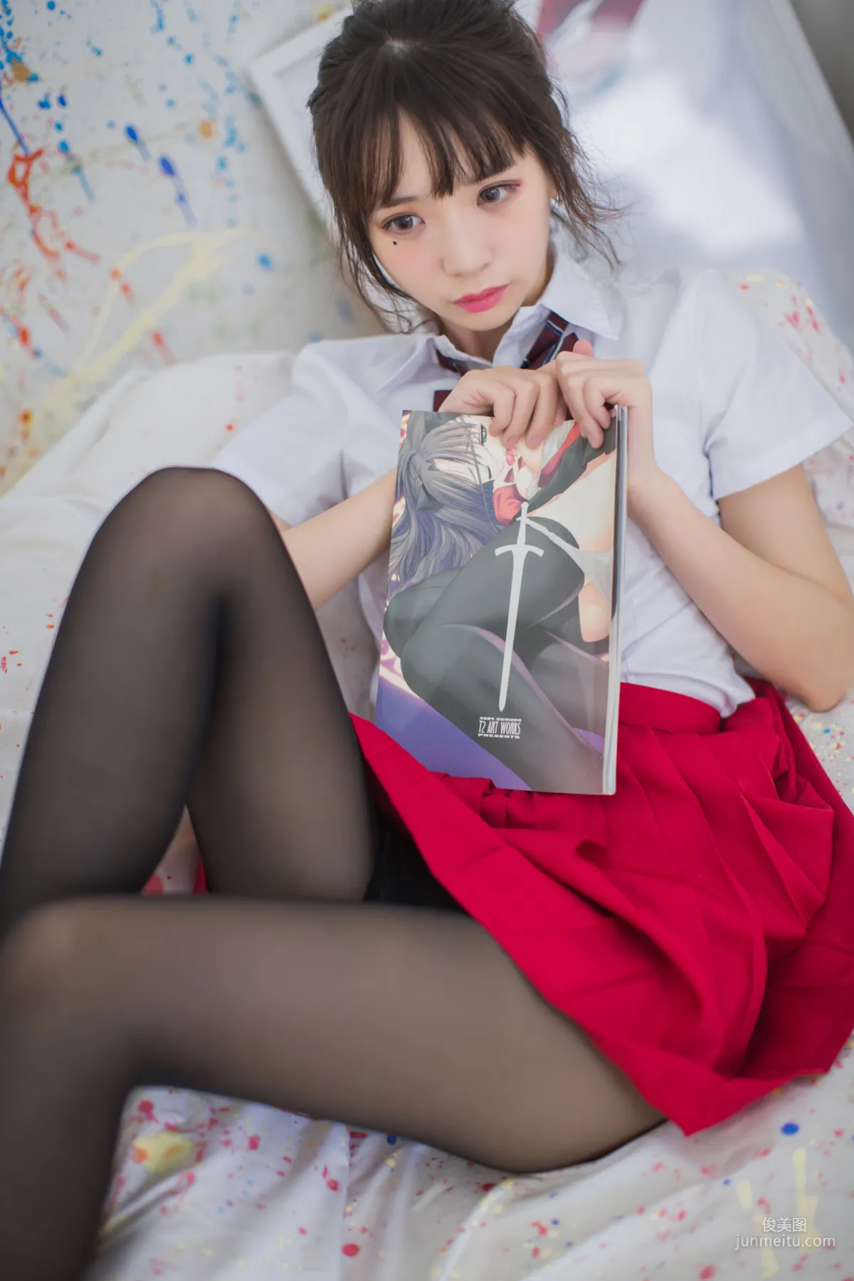 疯猫ss《黑丝 ・ JK ・ 少女》 [萝莉COS] 写真集44