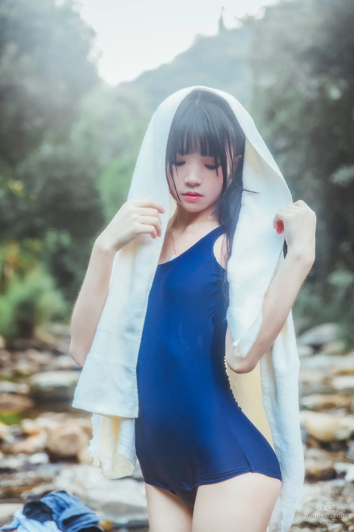 桜桃喵《校服少女COSPLAY湿身系列》 [萝莉COS] 写真集63