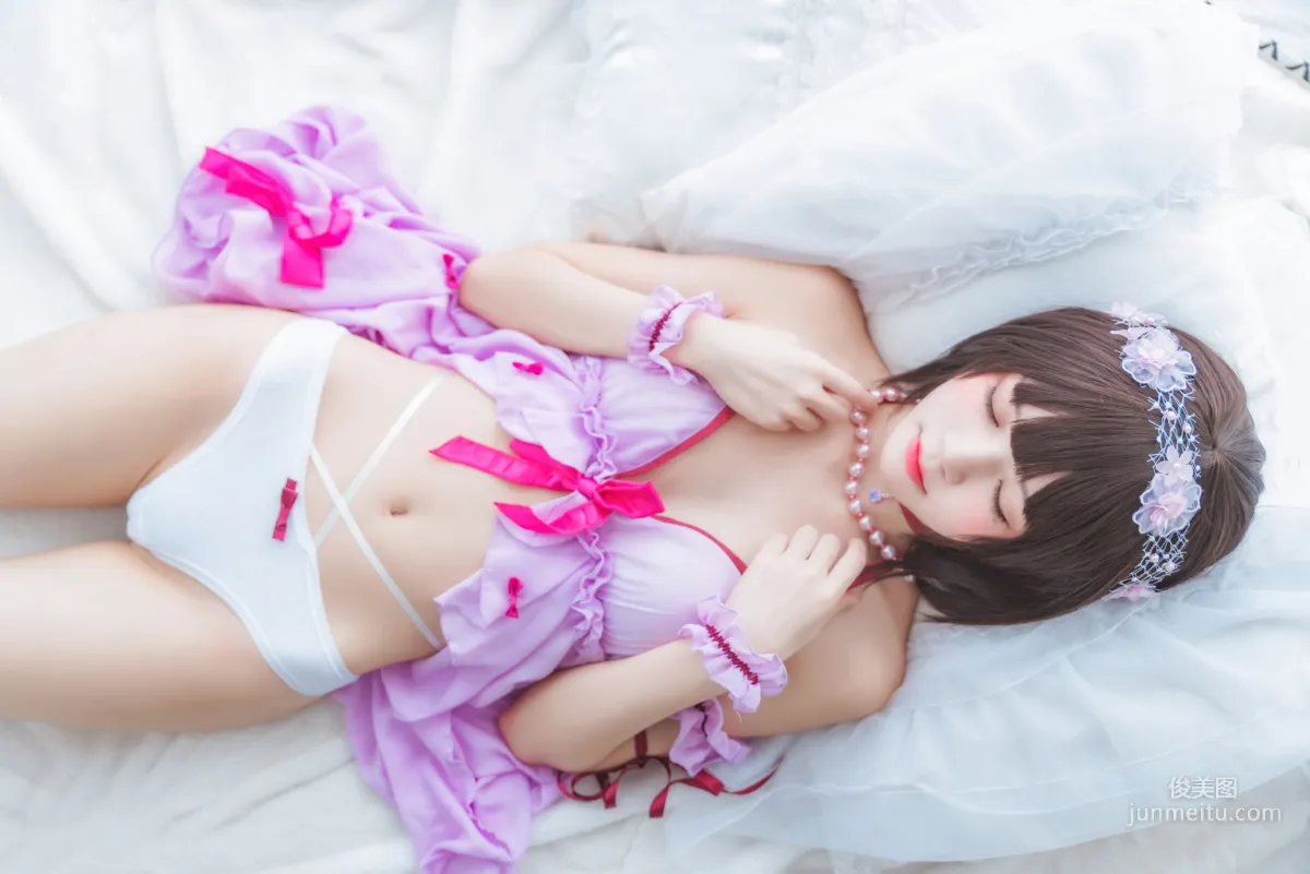 桜桃喵《(加藤惠)小睡裙》 [萝莉COS] 写真集31