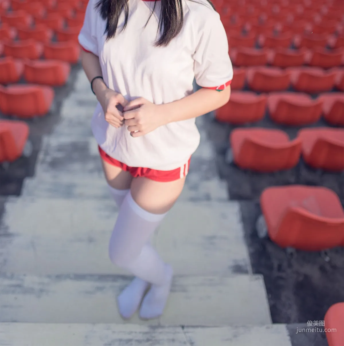 [风之领域] NO.112 运动场上的白丝体操服少女 写真集43