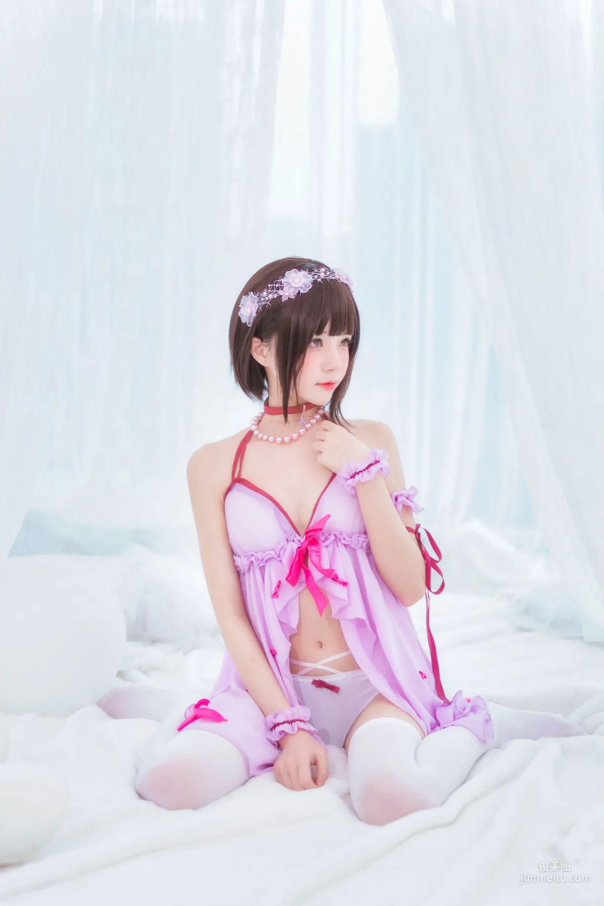 桜桃喵《(加藤惠)小睡裙》 [萝莉COS] 写真集34