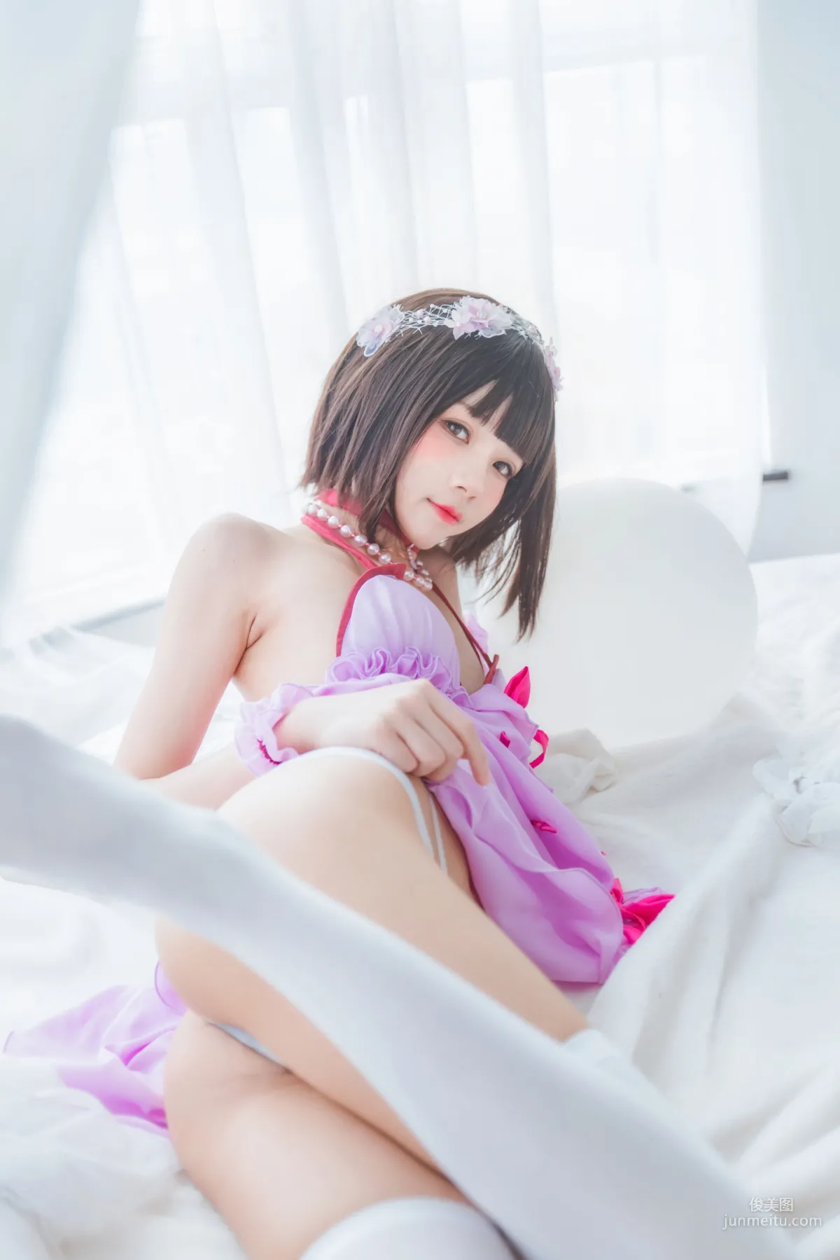 桜桃喵《(加藤惠)小睡裙》 [萝莉COS] 写真集27