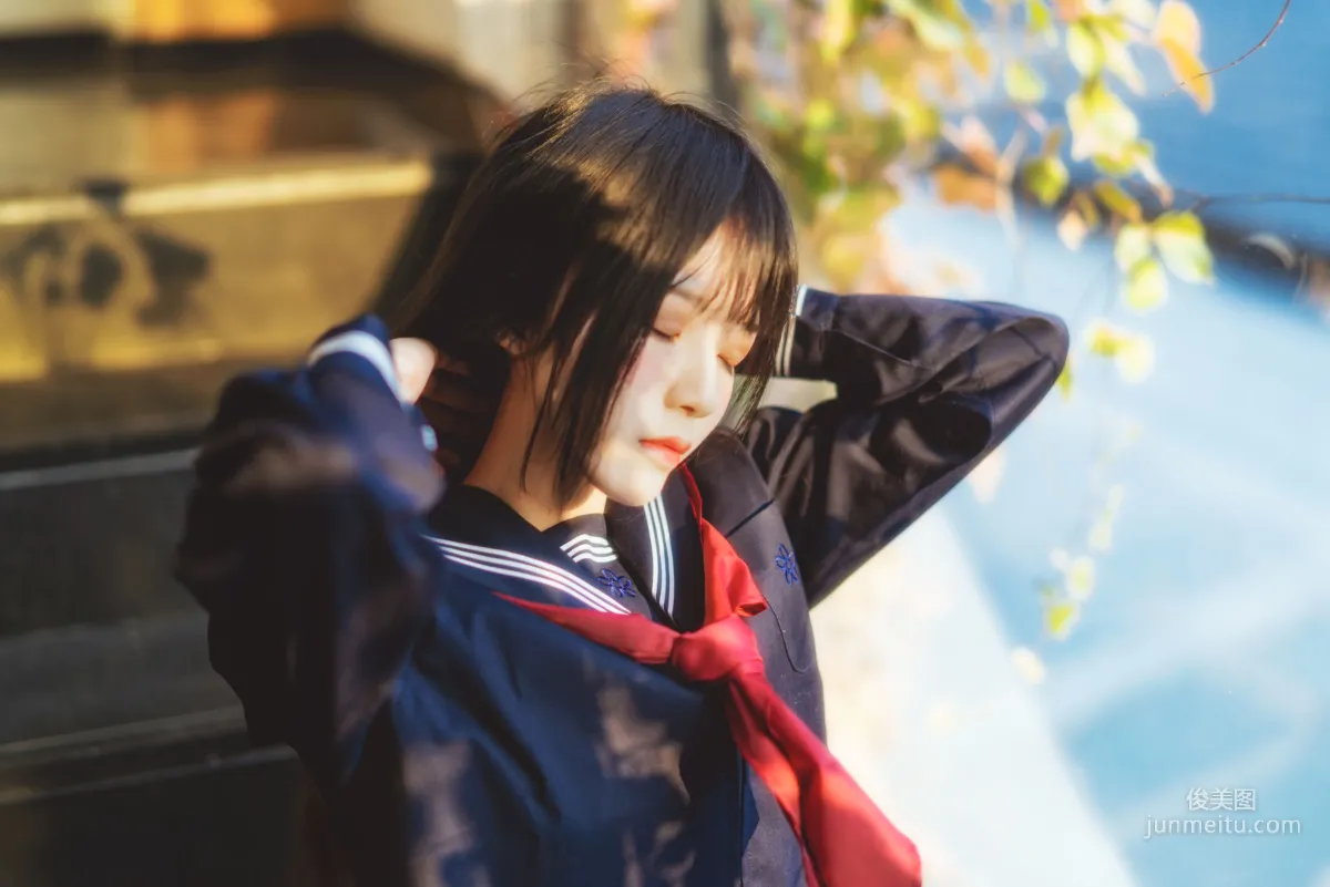 桜桃喵《(小少女)黑色水手服》 [萝莉COS] 写真集15