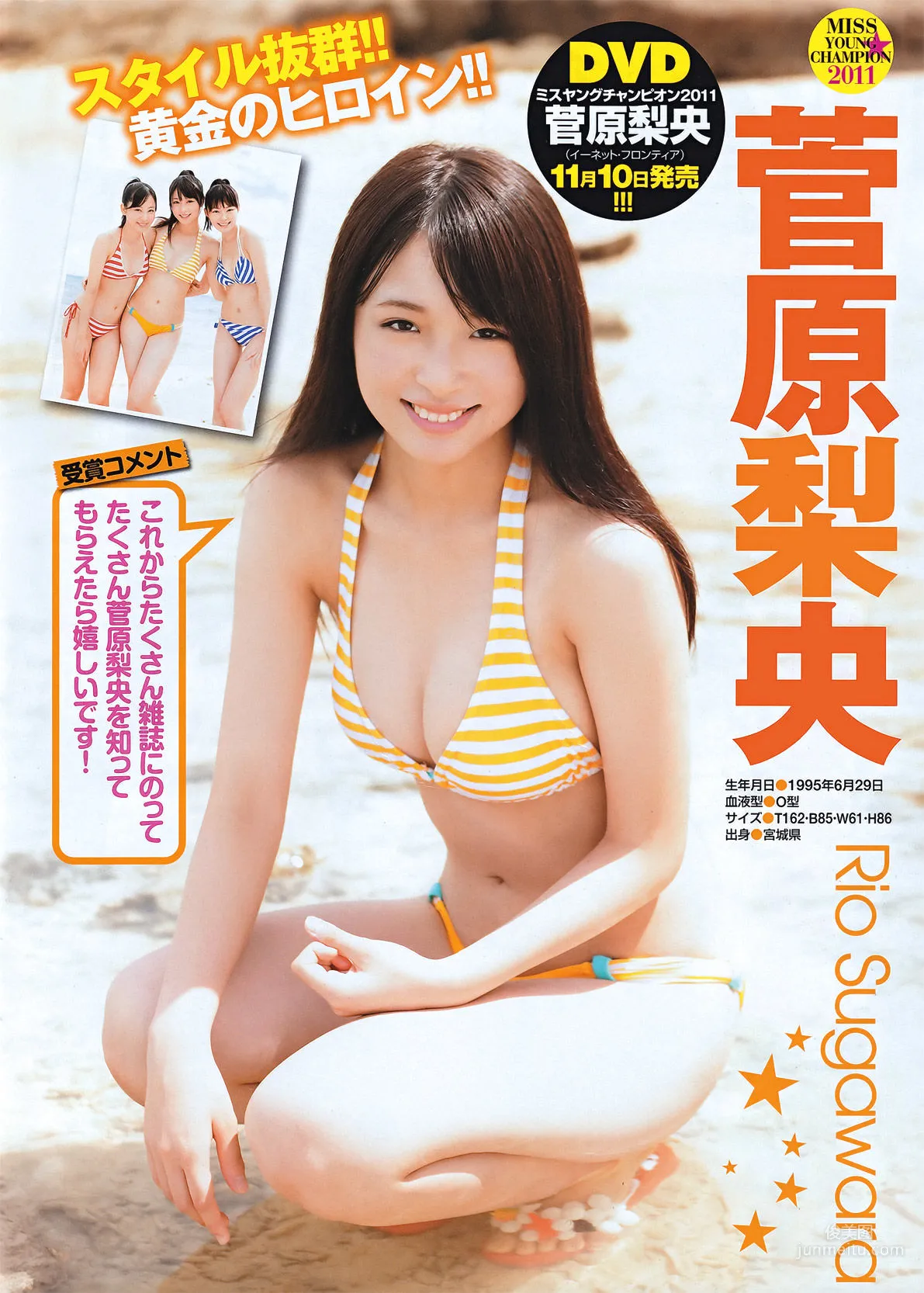[Young Champion] 菅原梨央 堀川美加子 松嶋ののか 2011年No.20 写真杂志3