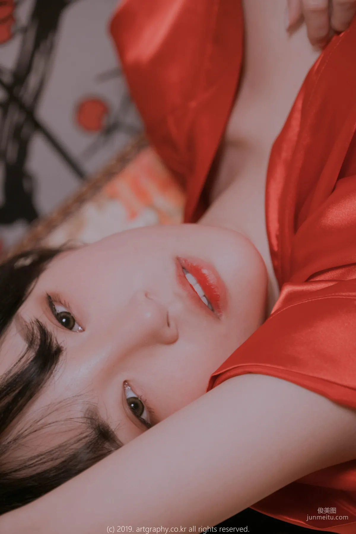 韩国美女姜仁卿《透视睡衣+红色睡袍》 [ARTGRAVIA] 写真集38