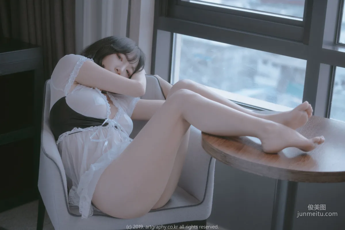 韩国美女姜仁卿《透视睡衣+红色睡袍》 [ARTGRAVIA] 写真集2
