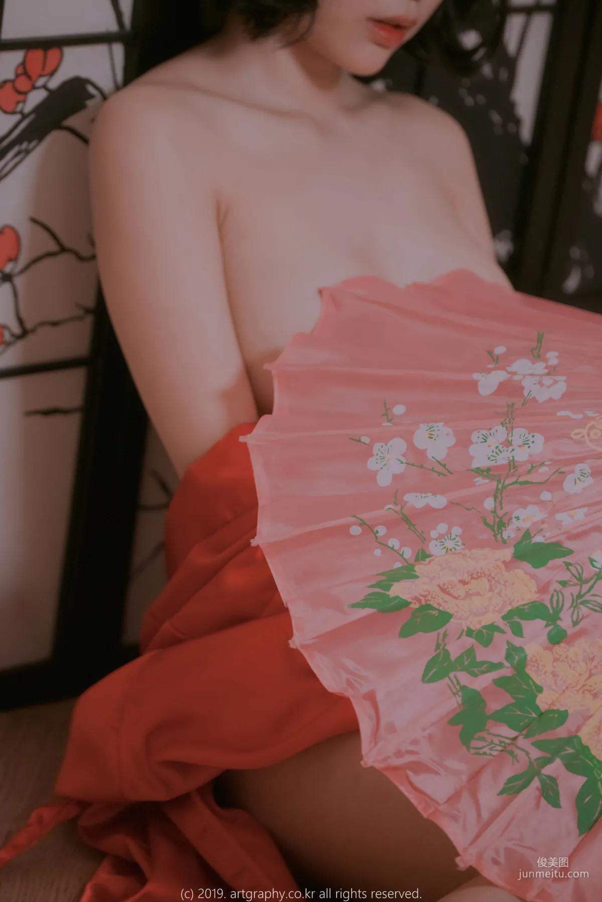 韩国美女姜仁卿《透视睡衣+红色睡袍》 [ARTGRAVIA] 写真集45