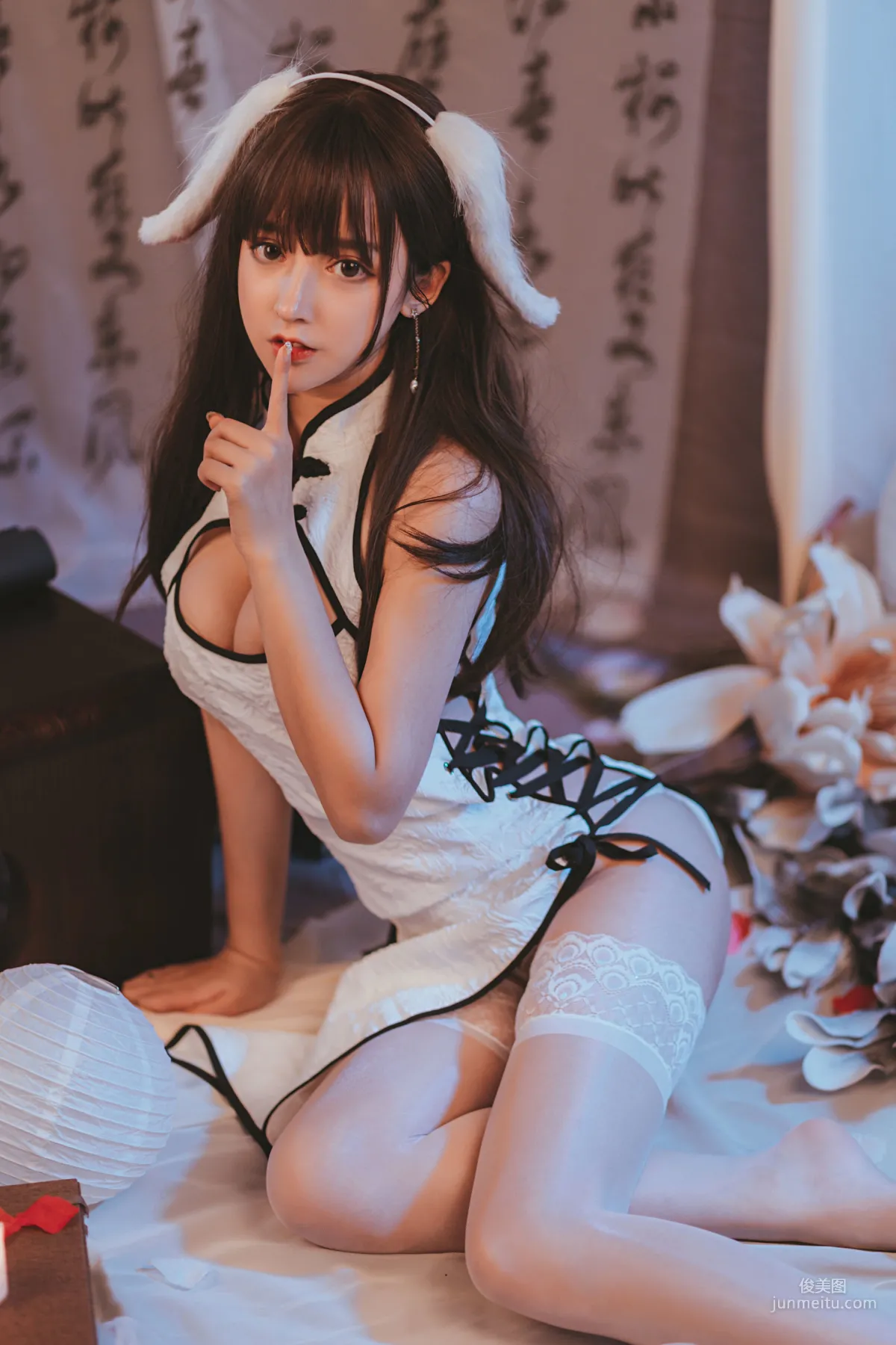 主播米线线sama《白色旗袍》 [COSPLAY少女] 写真集13