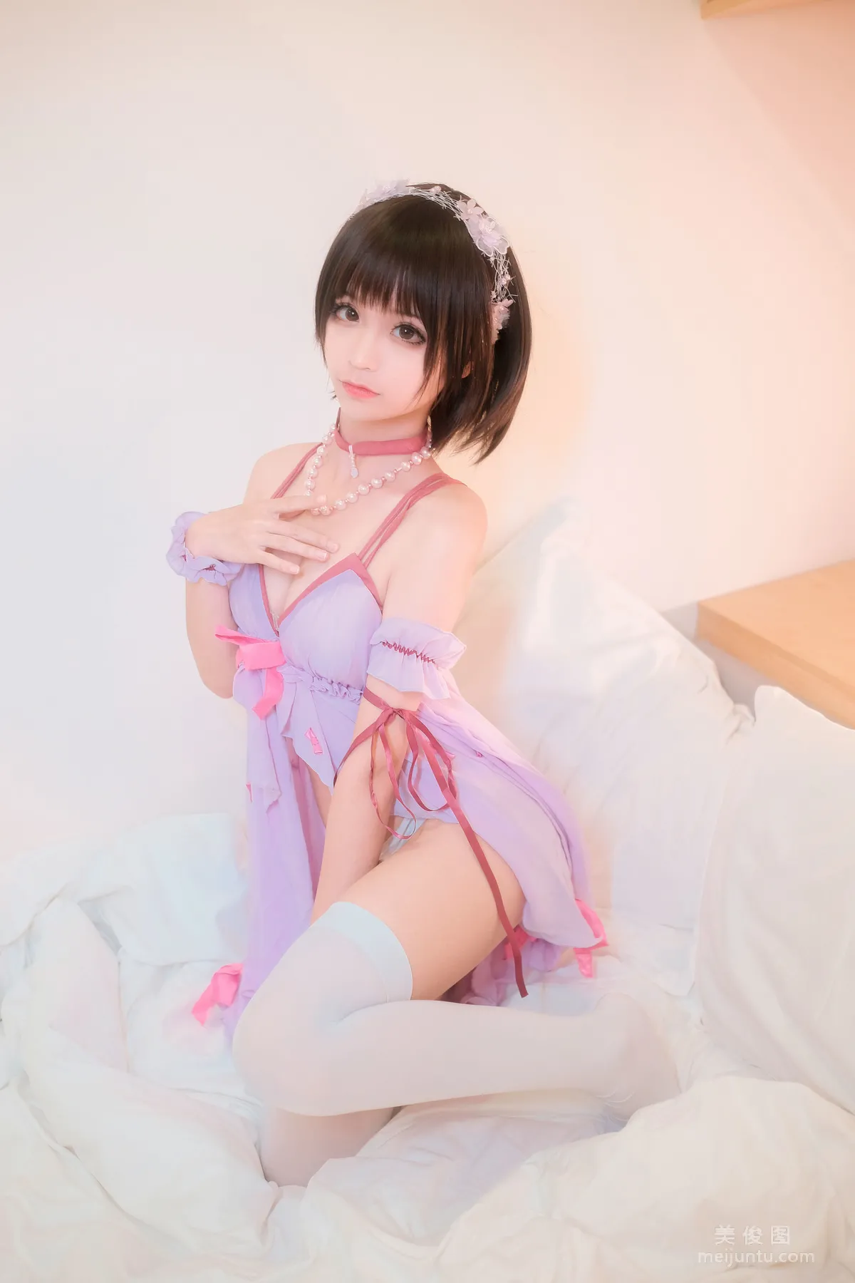 [美女Coser] 蠢沫沫 《加藤惠睡衣》 写真集21