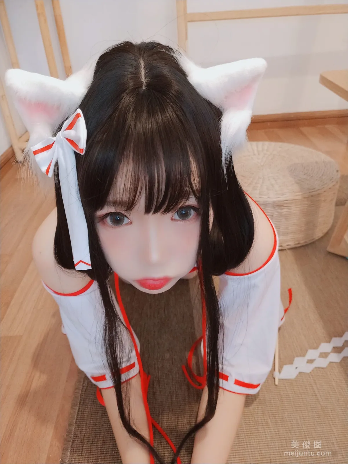 [美女Coser] 雪晴Astra 《神社の猫》 写真集81