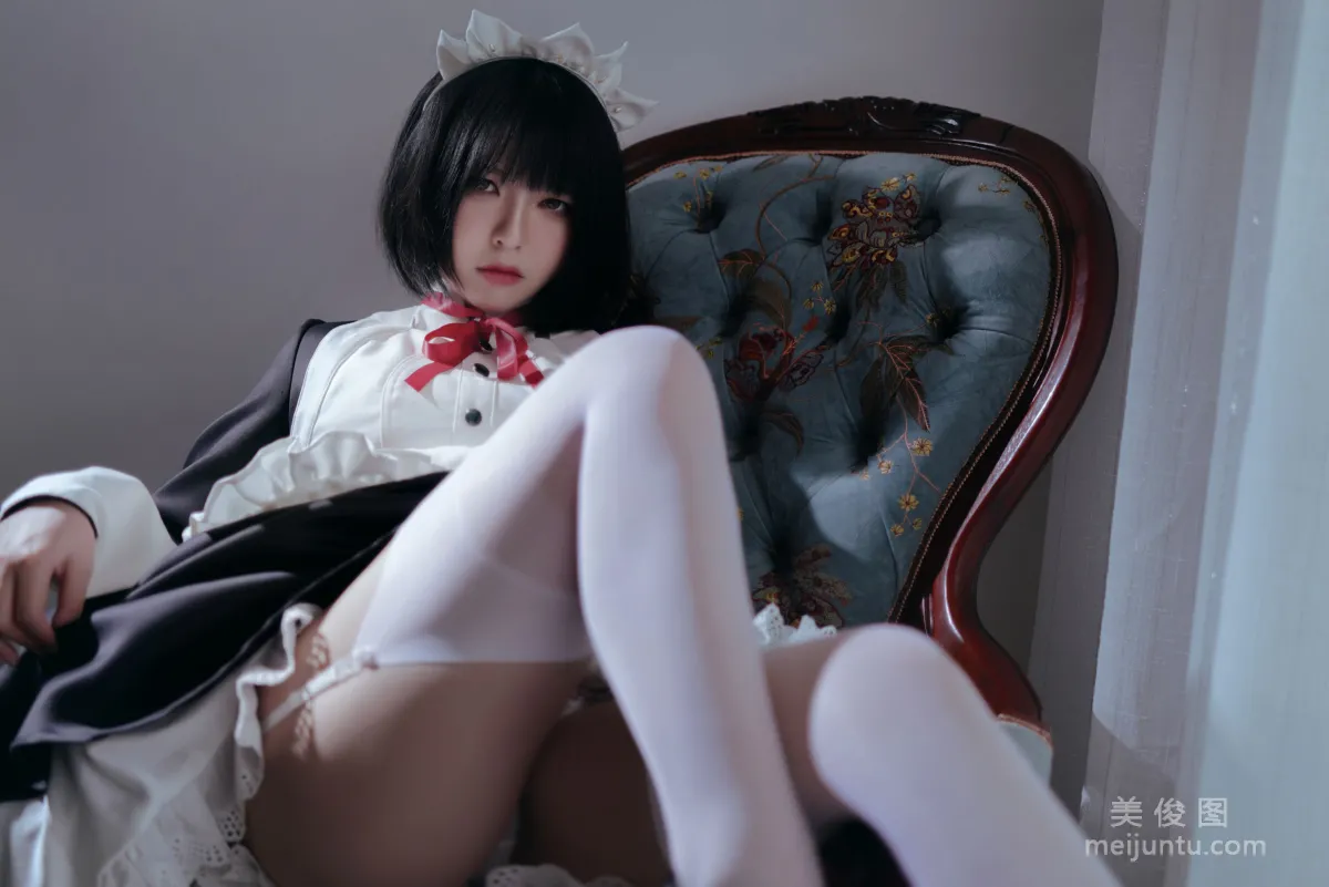 [美女Coser] 半半子 《 嫌パン メイド》 写真集31