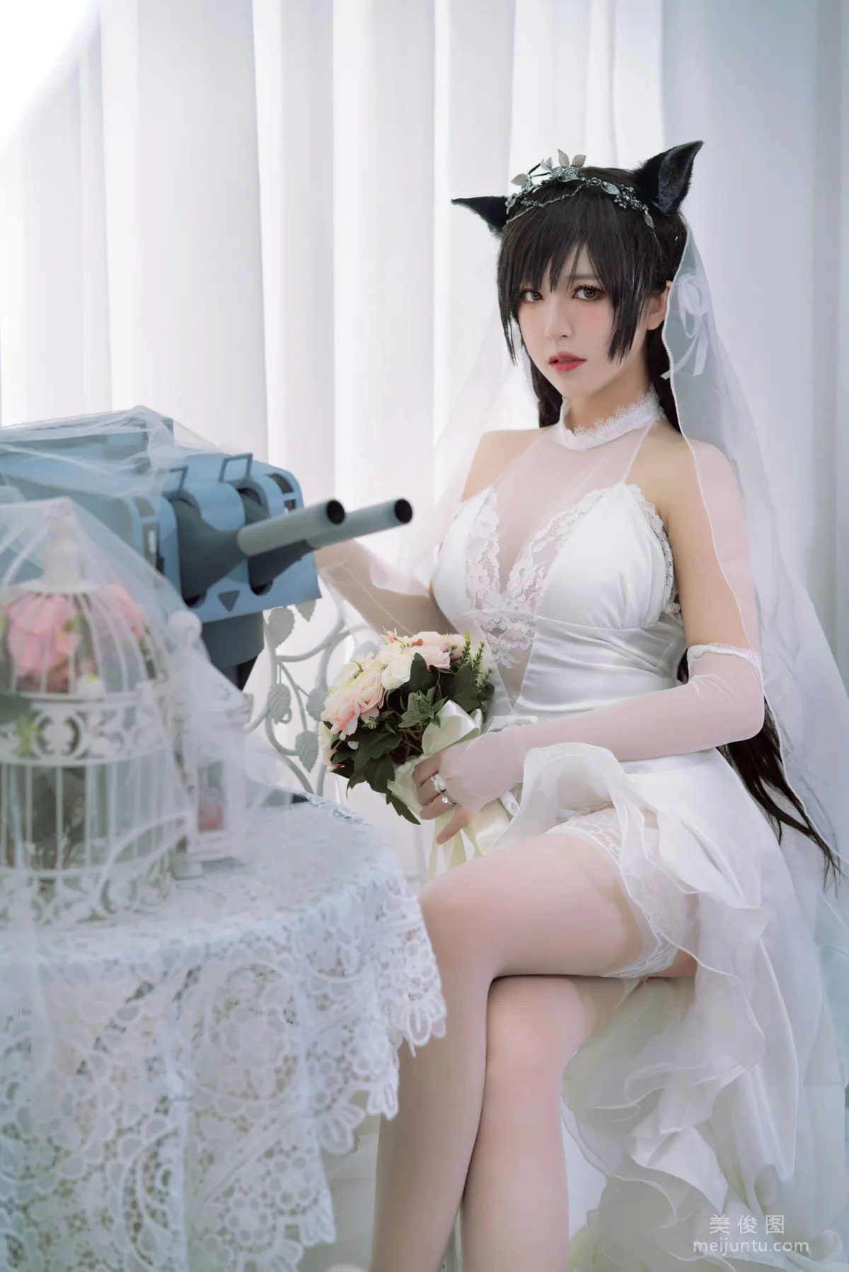 [美女Coser] 半半子 《爱宕花嫁》 写真集18