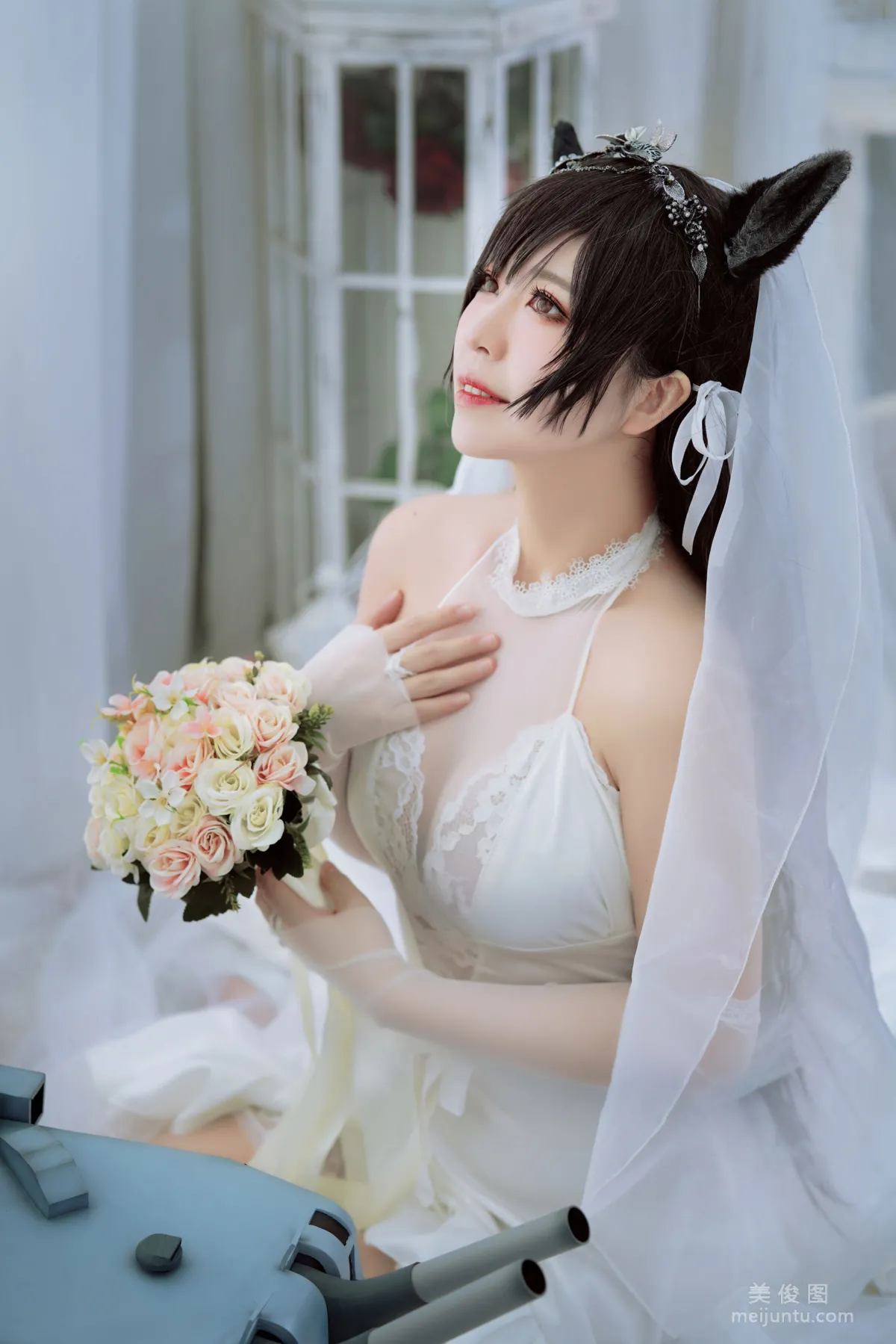 [美女Coser] 半半子 《爱宕花嫁》 写真集9