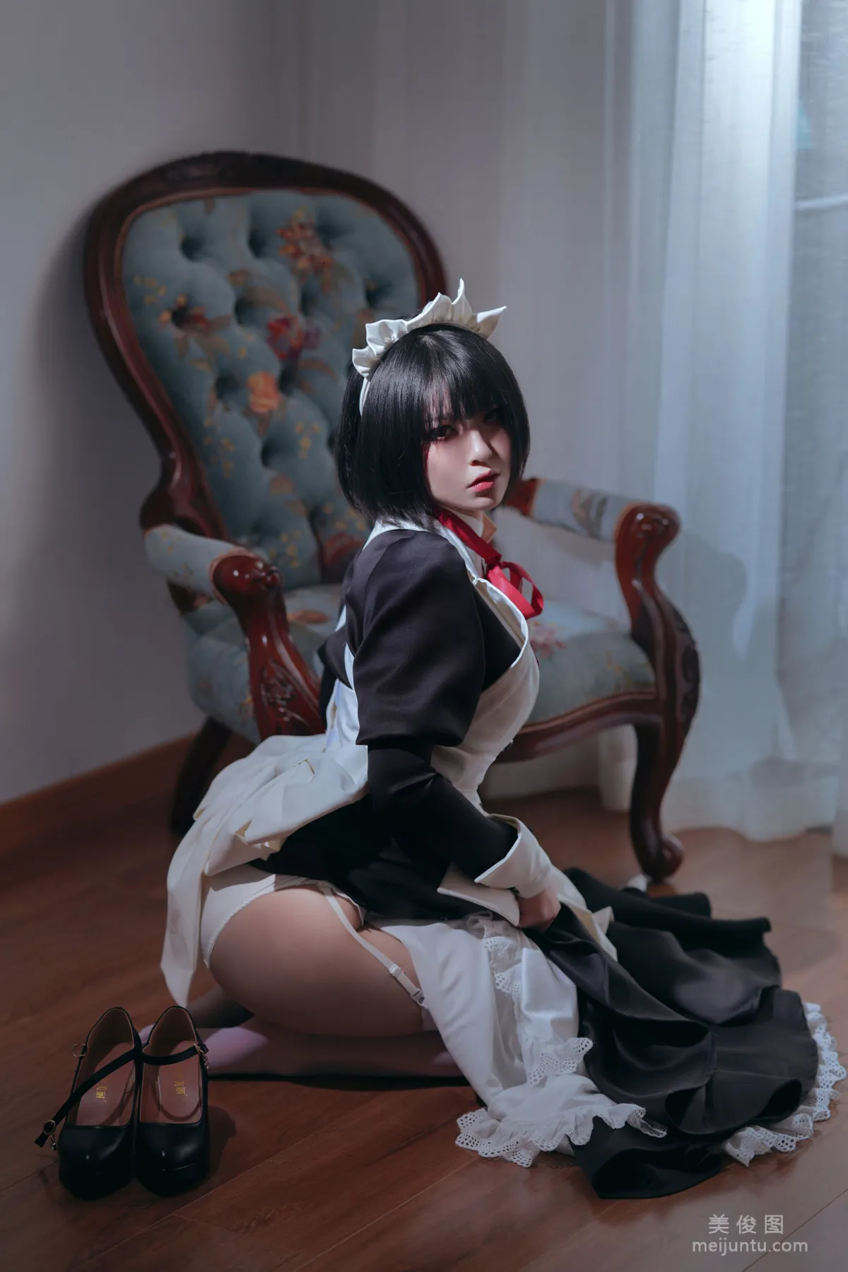 [美女Coser] 半半子 《 嫌パン メイド》 写真集35