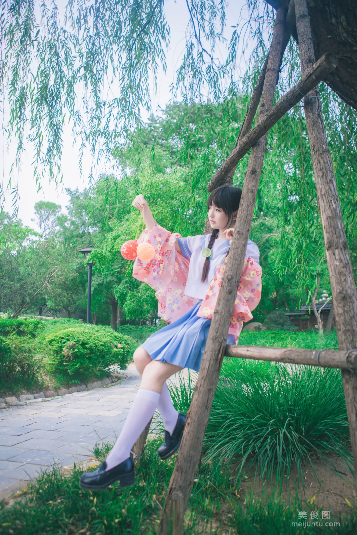 [美女Coser] 桜群 《和服》 写真集12