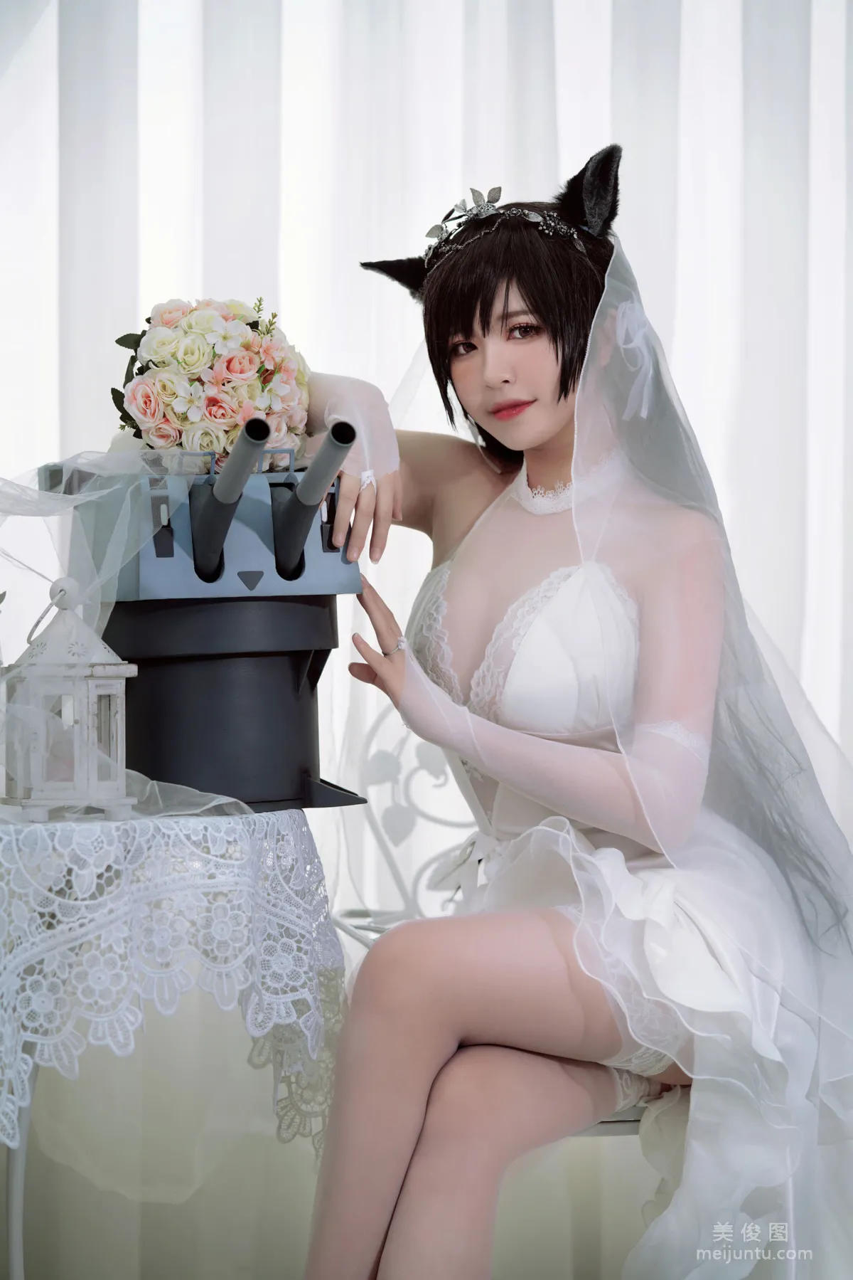 [美女Coser] 半半子 《爱宕花嫁》 写真集23