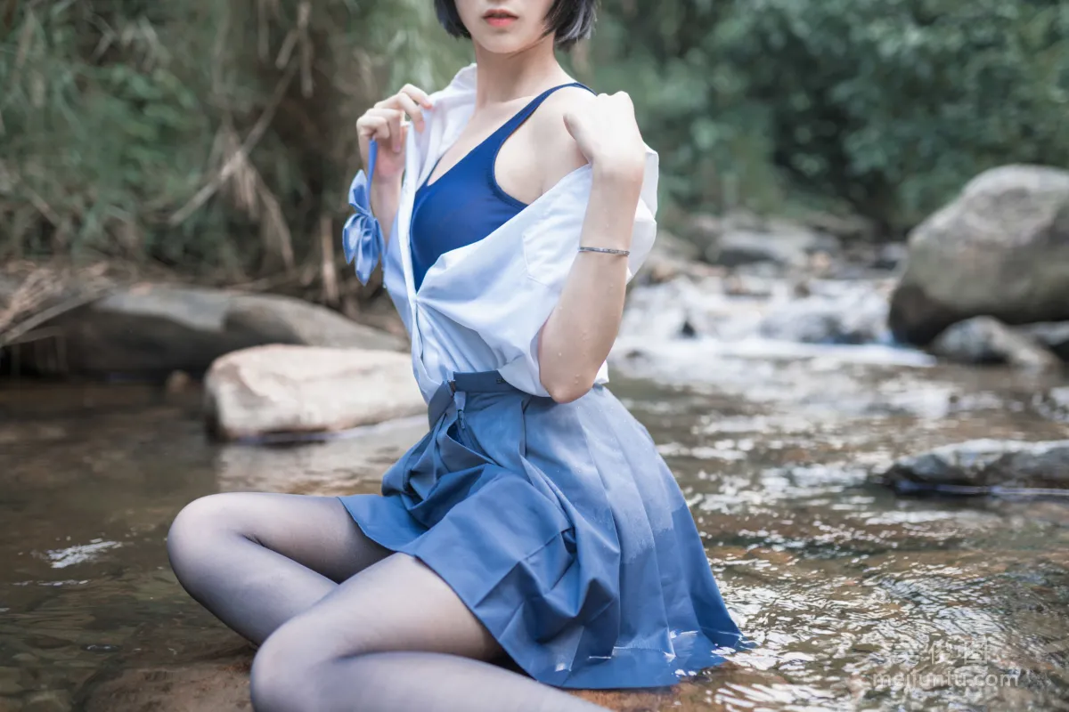 木绵绵OwO 《水色溪边制服》 写真集35