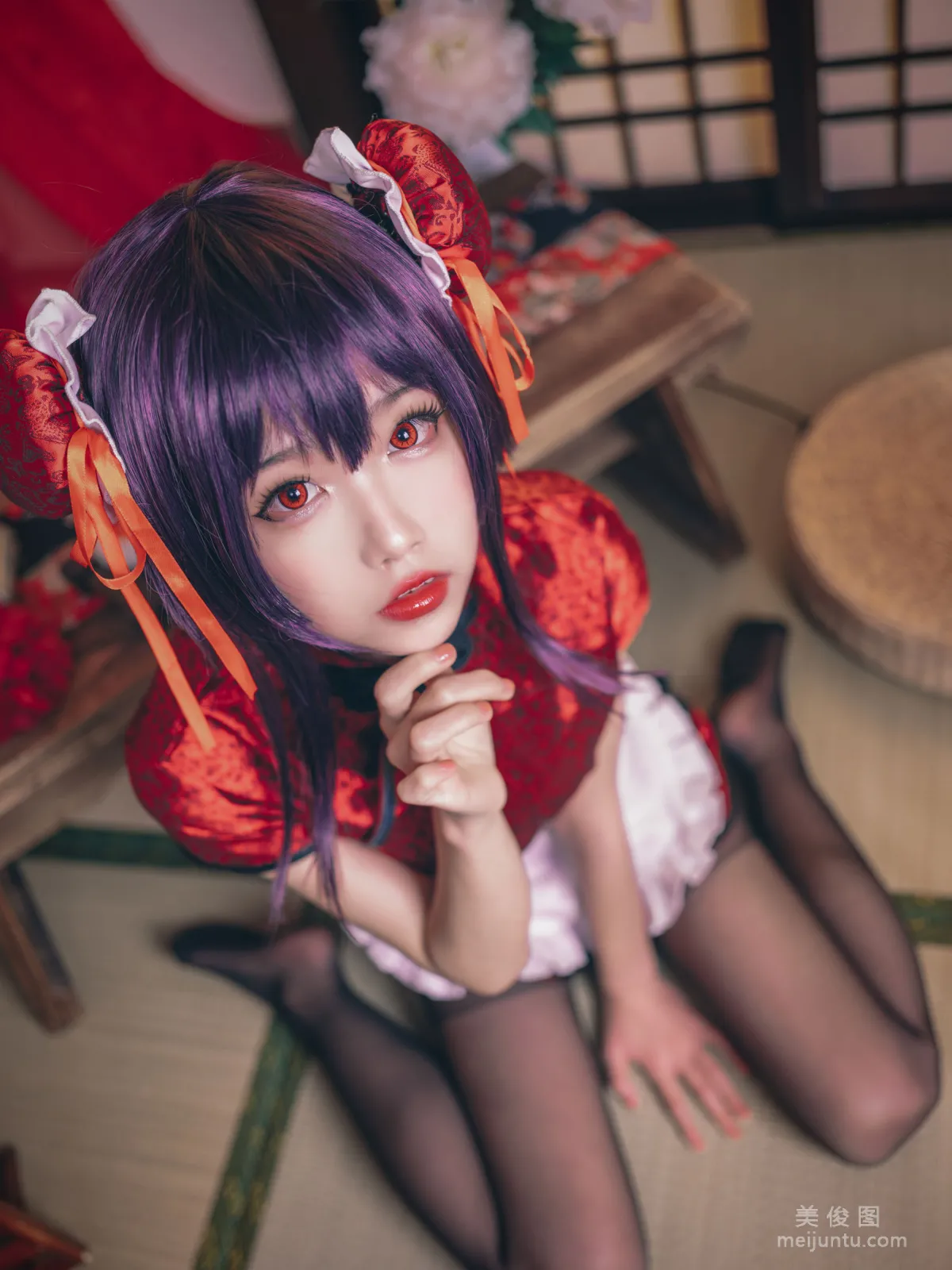 [网红COS] 淼aqua 《霞之丘诗羽 旗袍》 写真集16