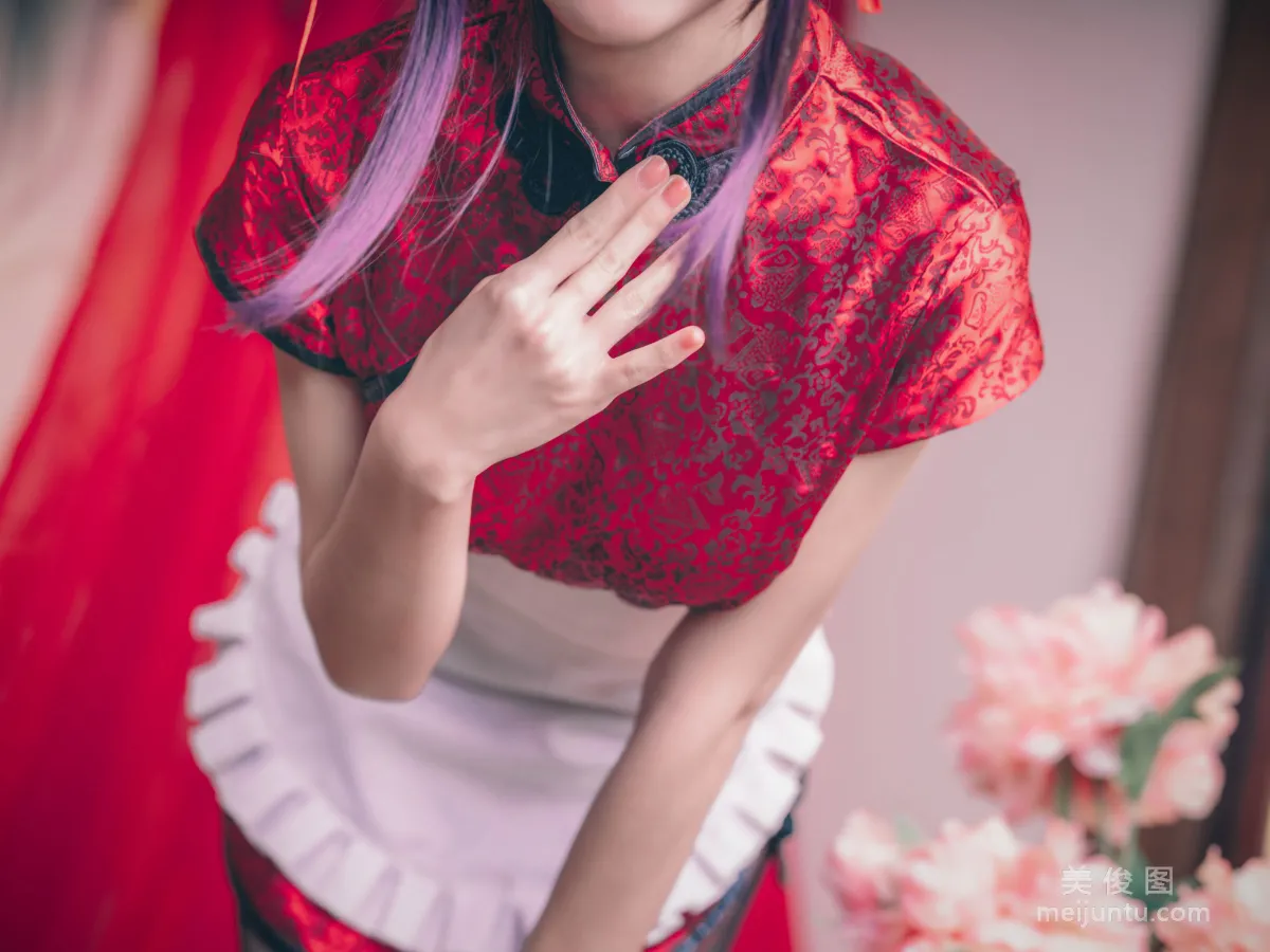 [网红COS] 淼aqua 《霞之丘诗羽 旗袍》 写真集24