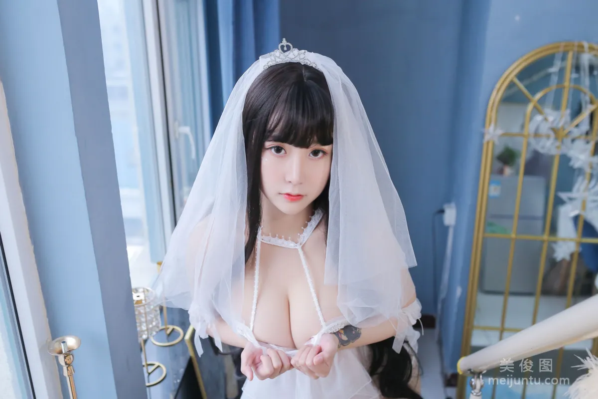 巨乳猫九酱Sakura 《长发婚纱》 写真集57